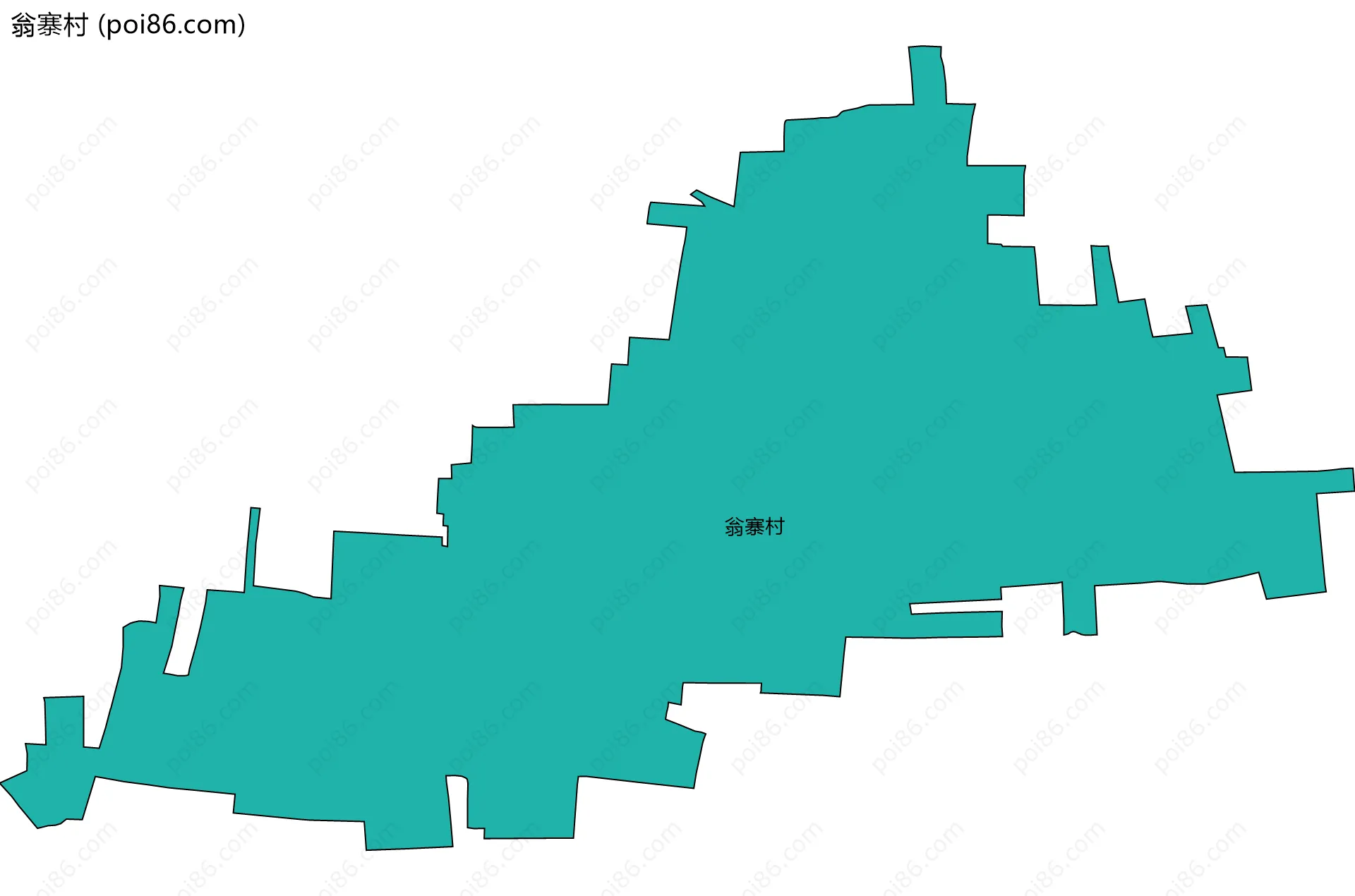翁寨村边界地图