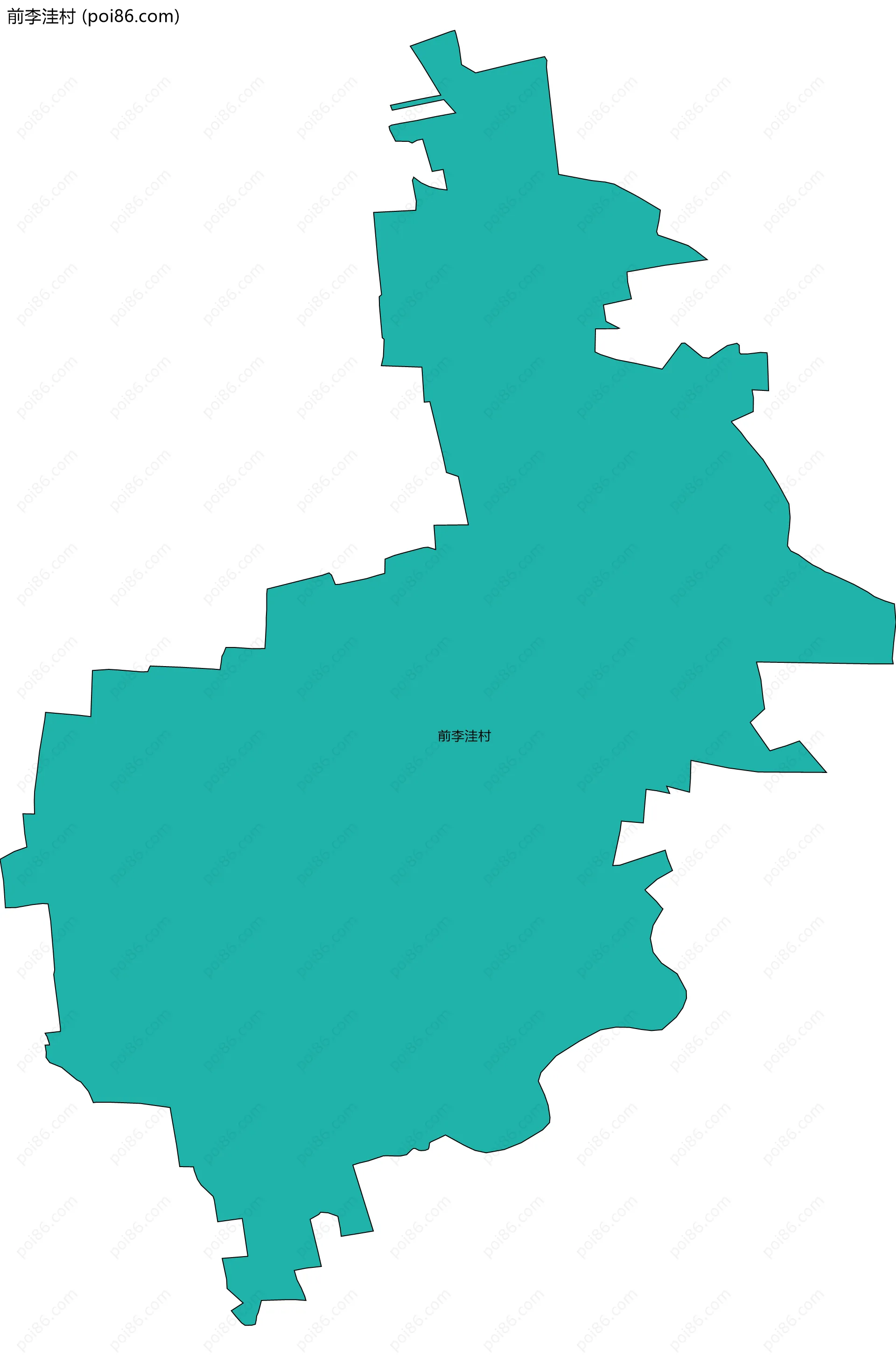 前李洼村边界地图