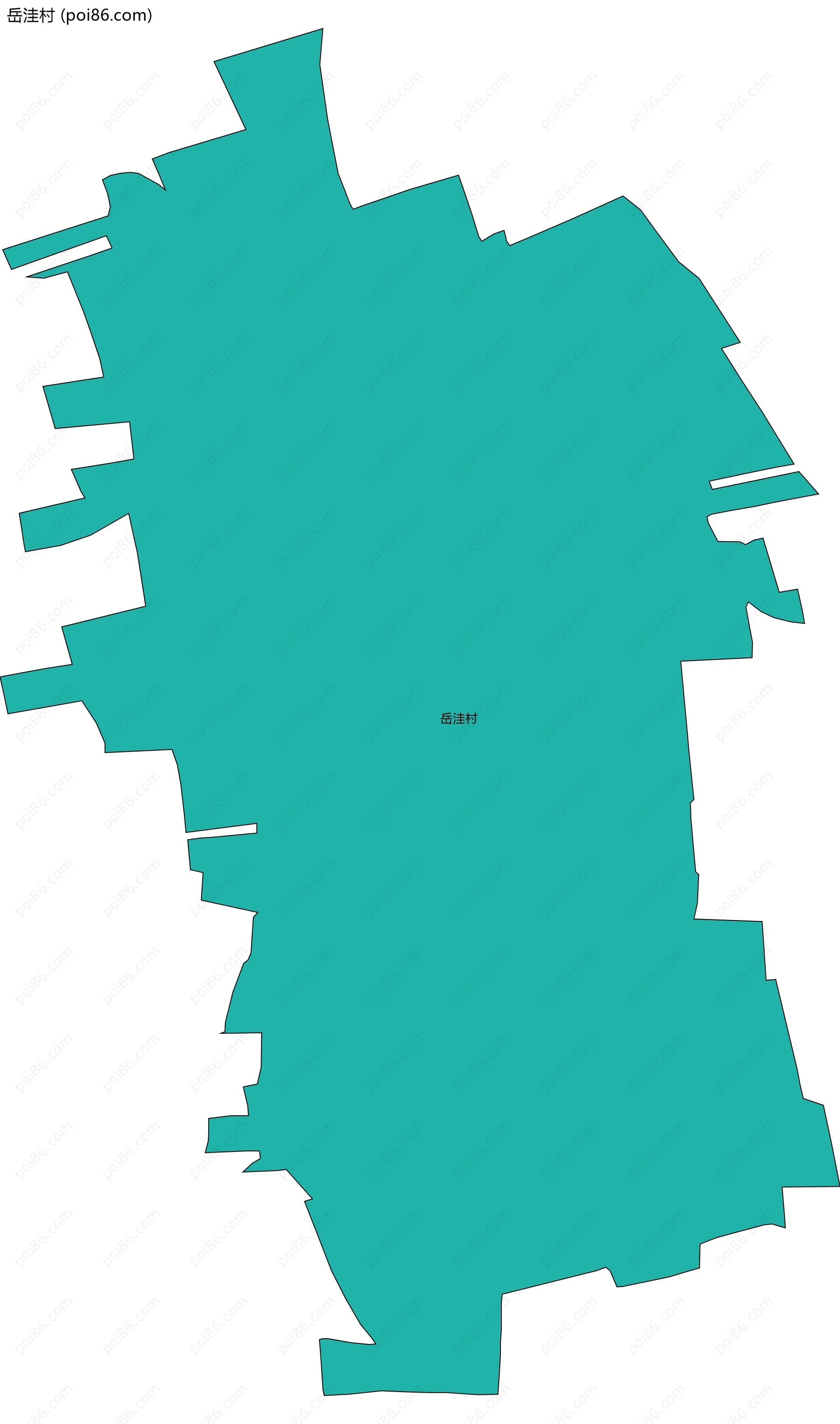 岳洼村边界地图