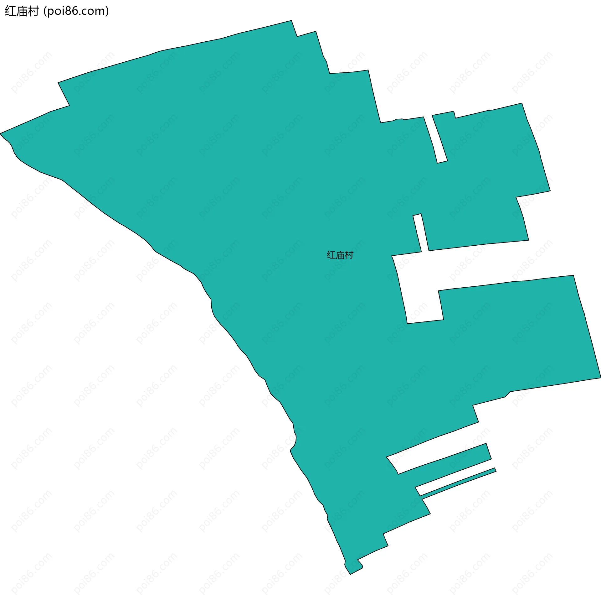 红庙村边界地图