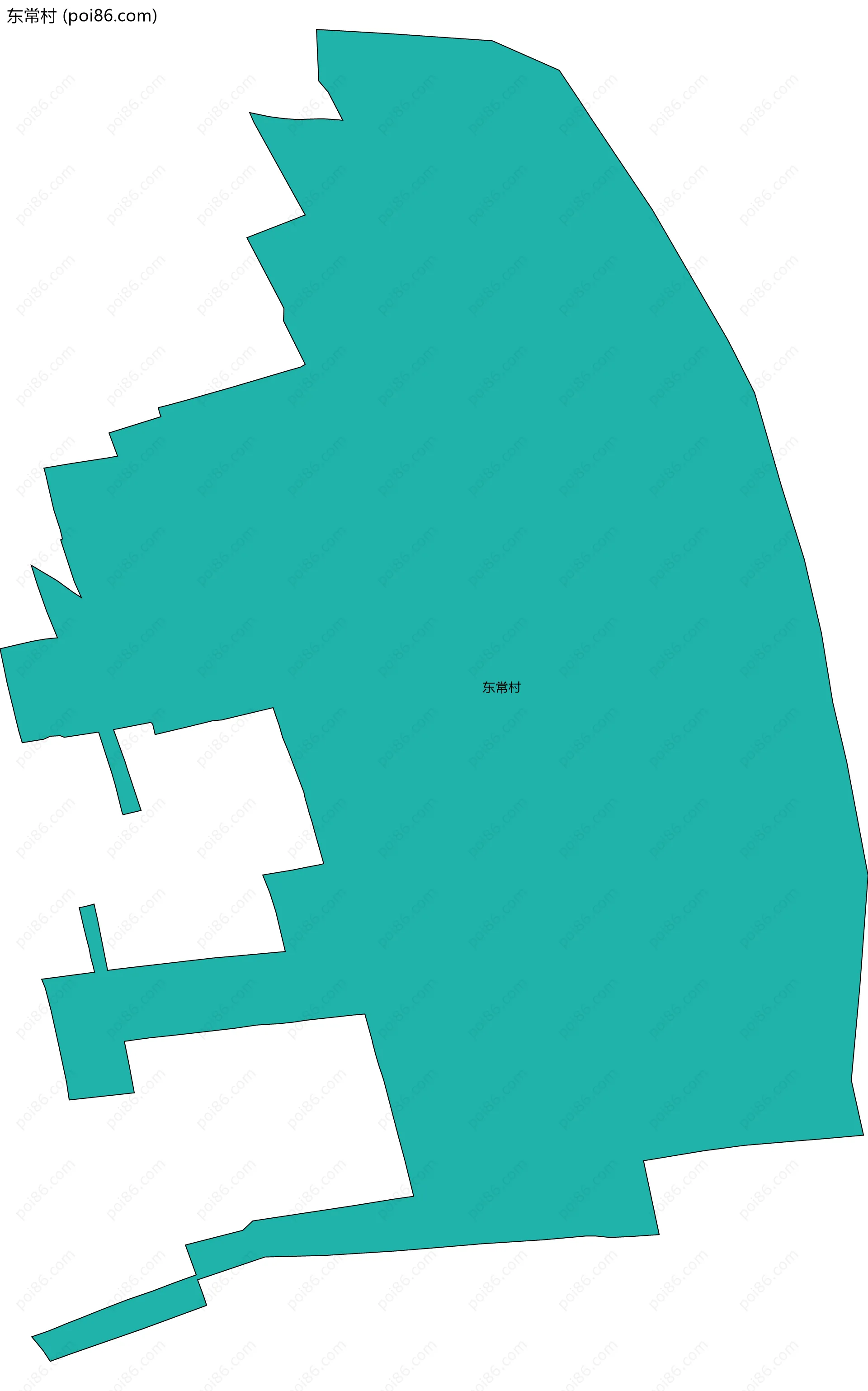 东常村边界地图