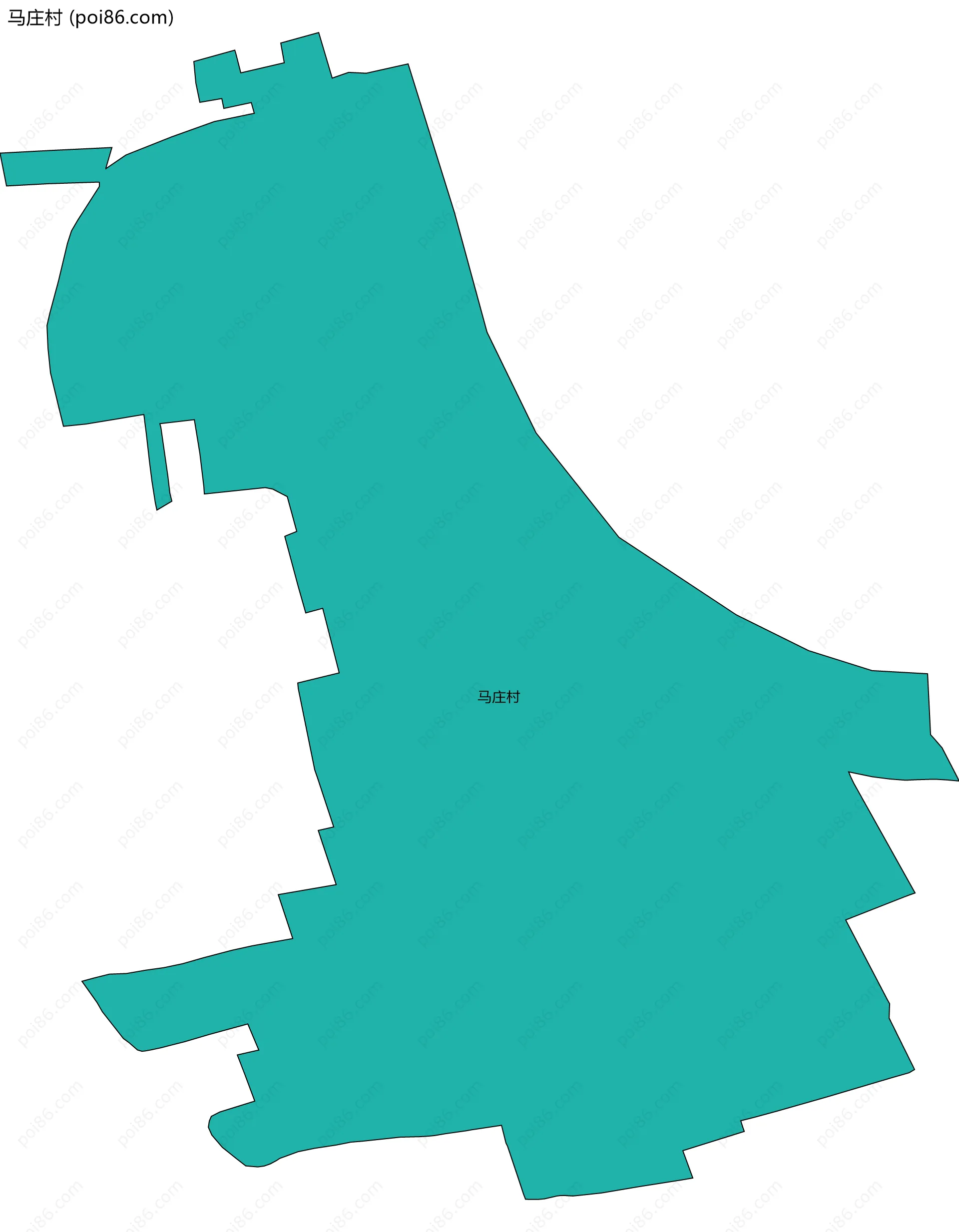 马庄村边界地图
