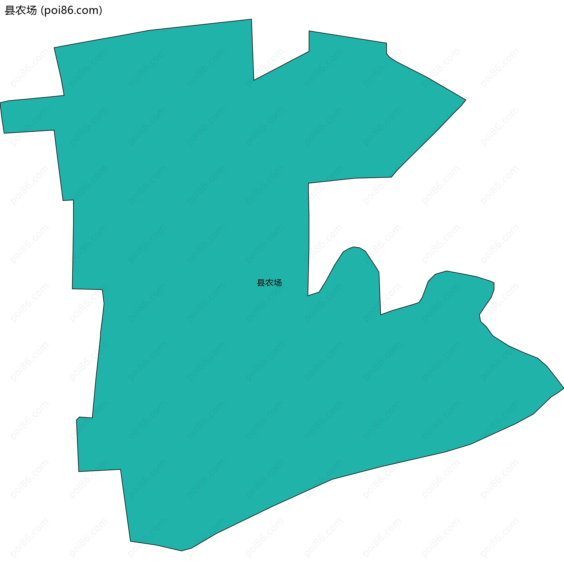 县农场边界地图