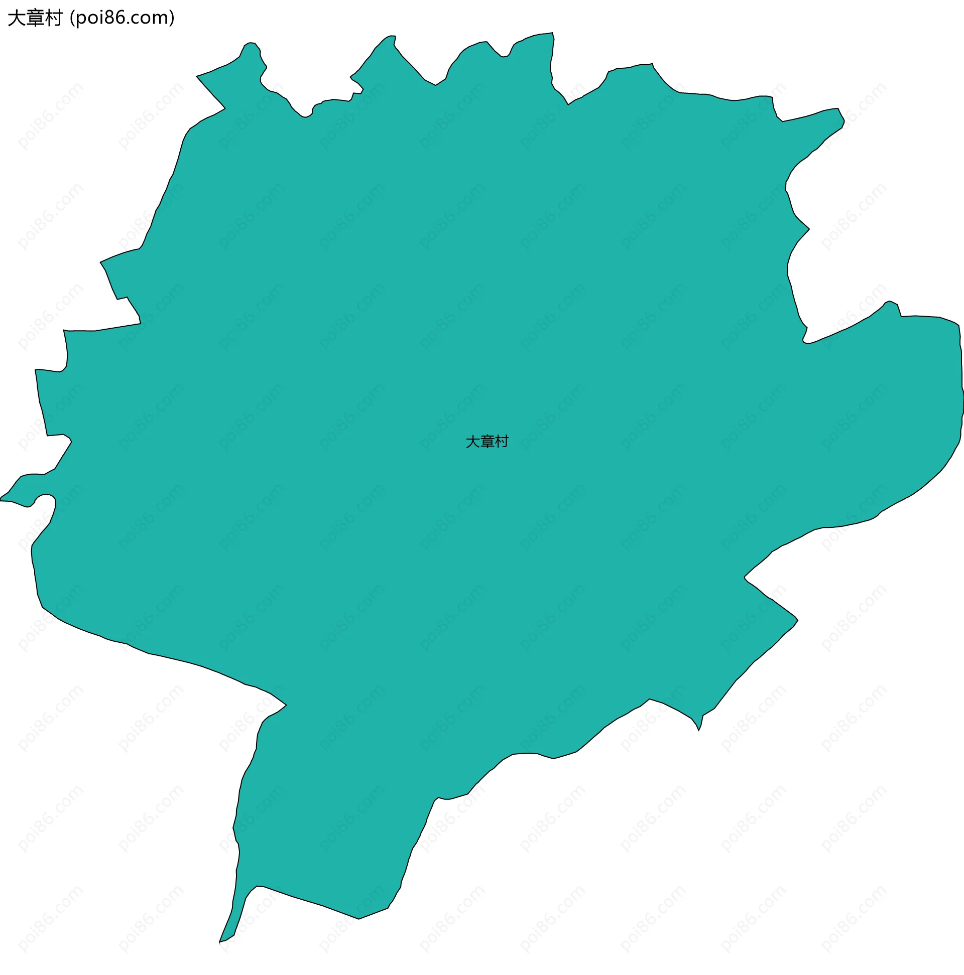 大章村边界地图