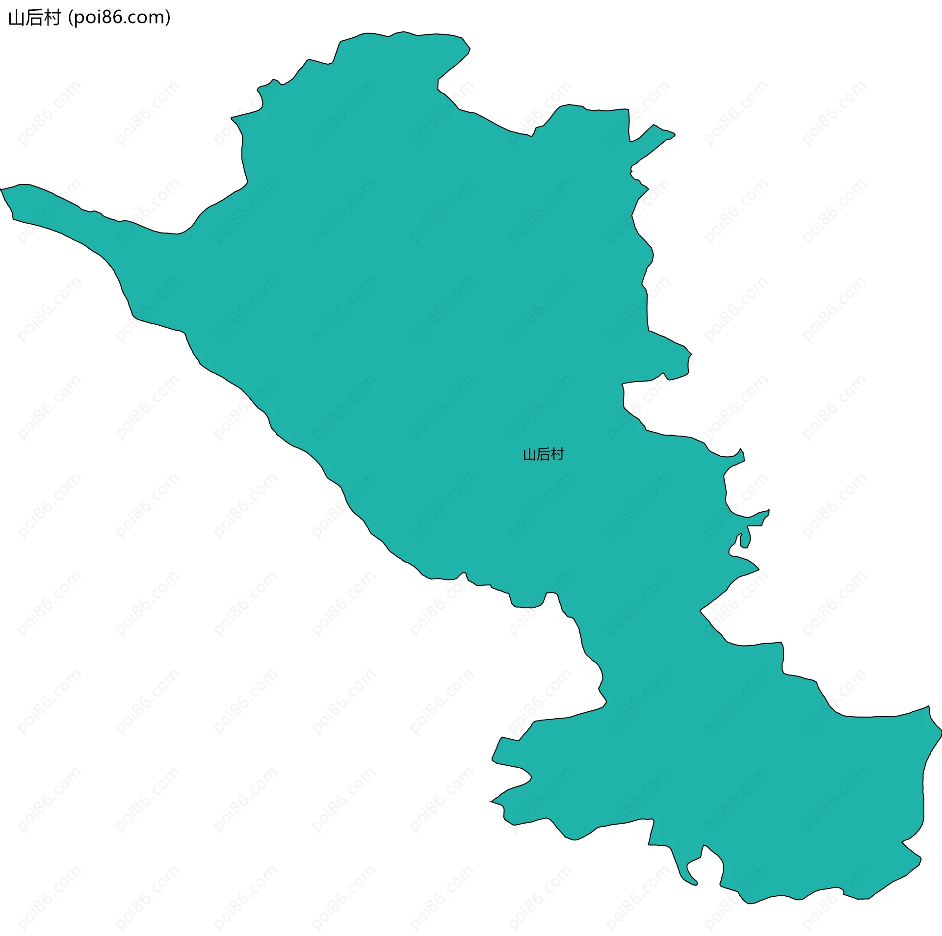 山后村边界地图