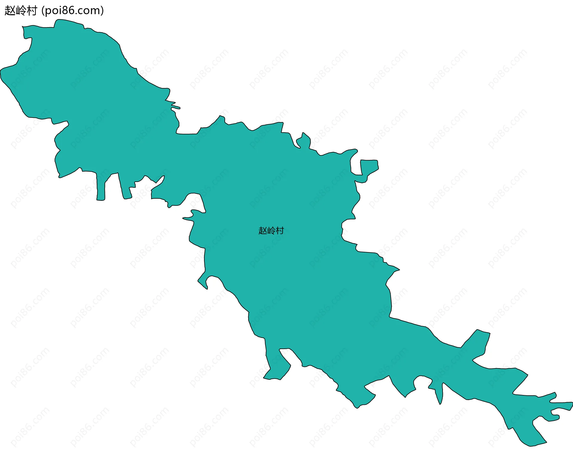 赵岭村边界地图