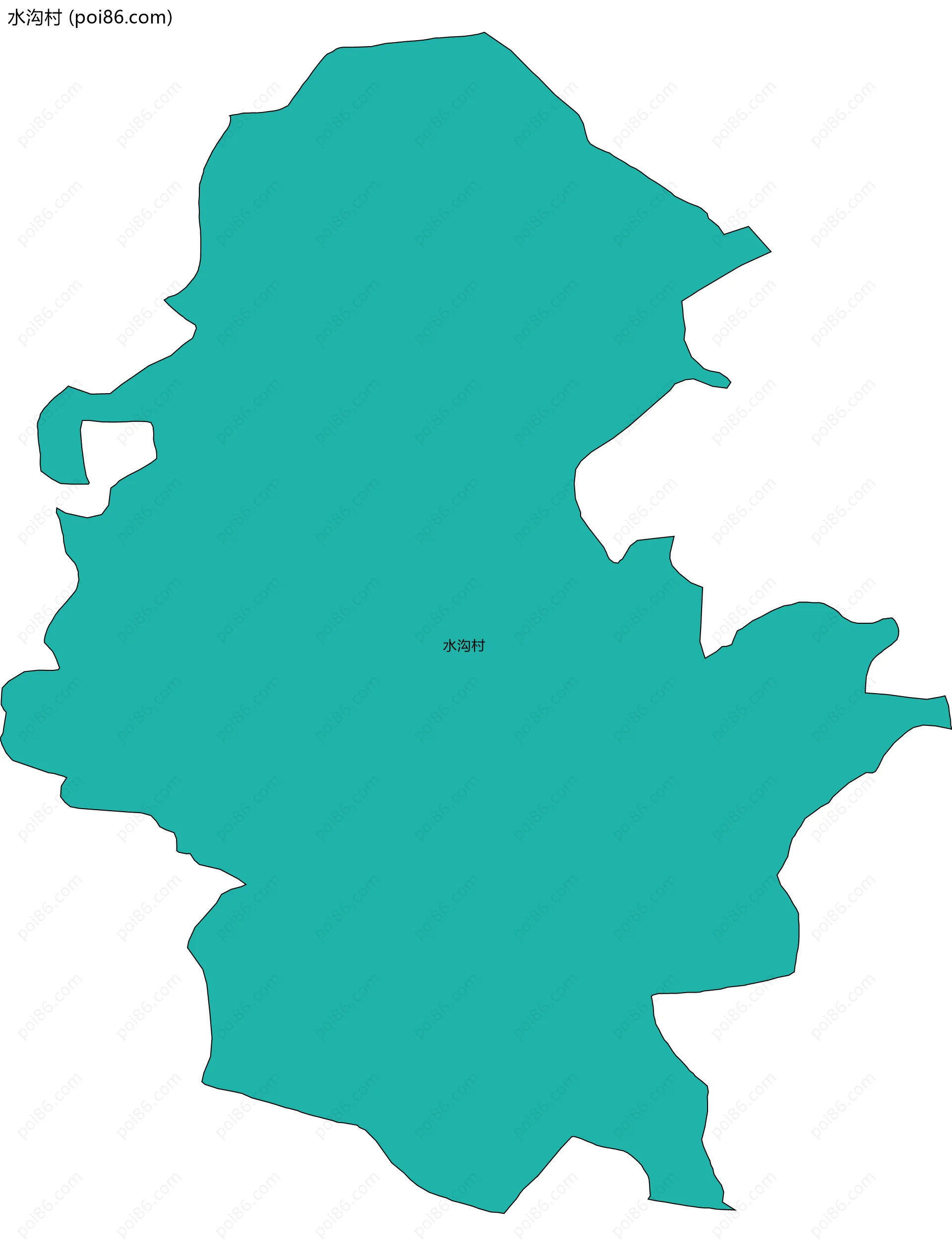 水沟村边界地图