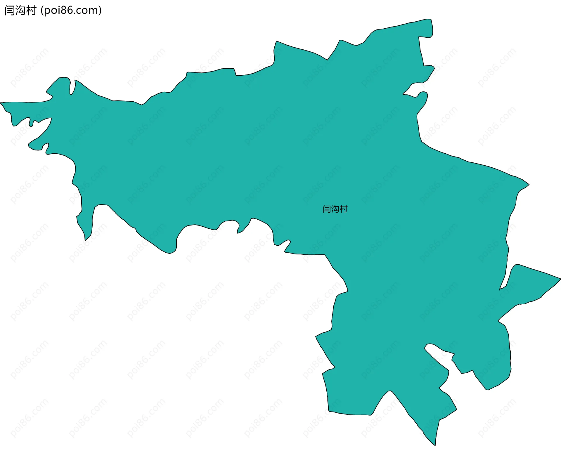 闫沟村边界地图