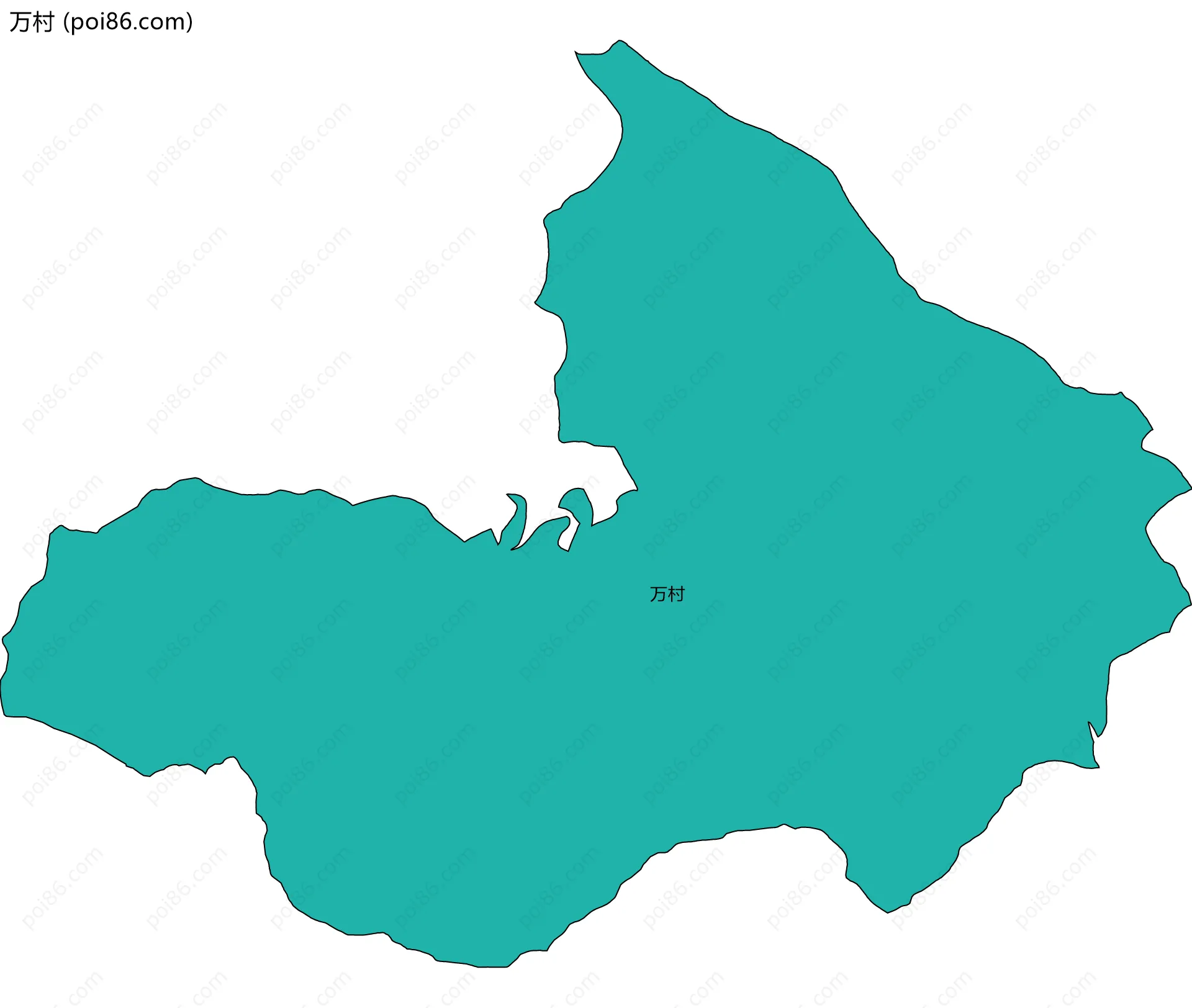 万村边界地图