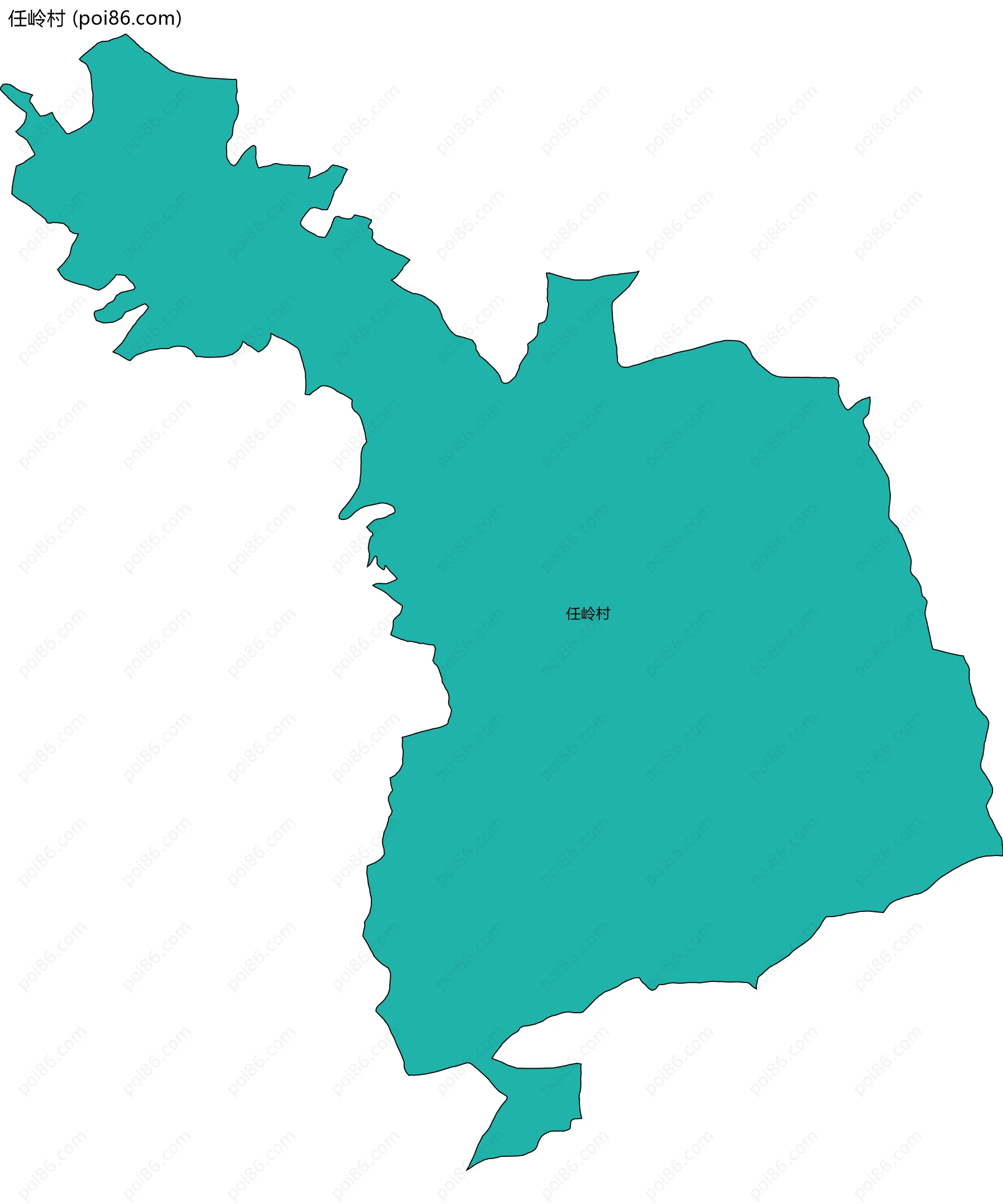 任岭村边界地图