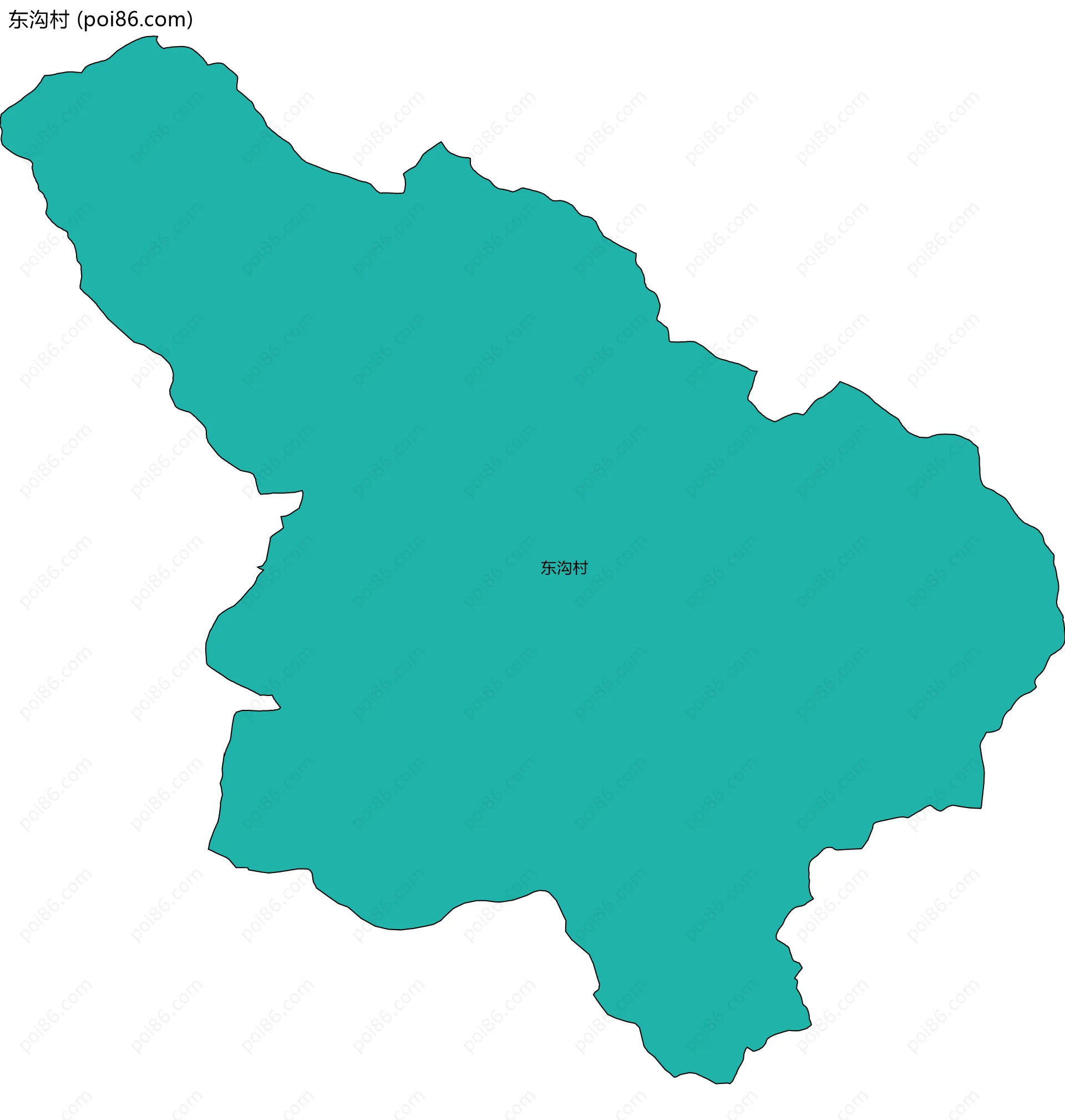 东沟村边界地图