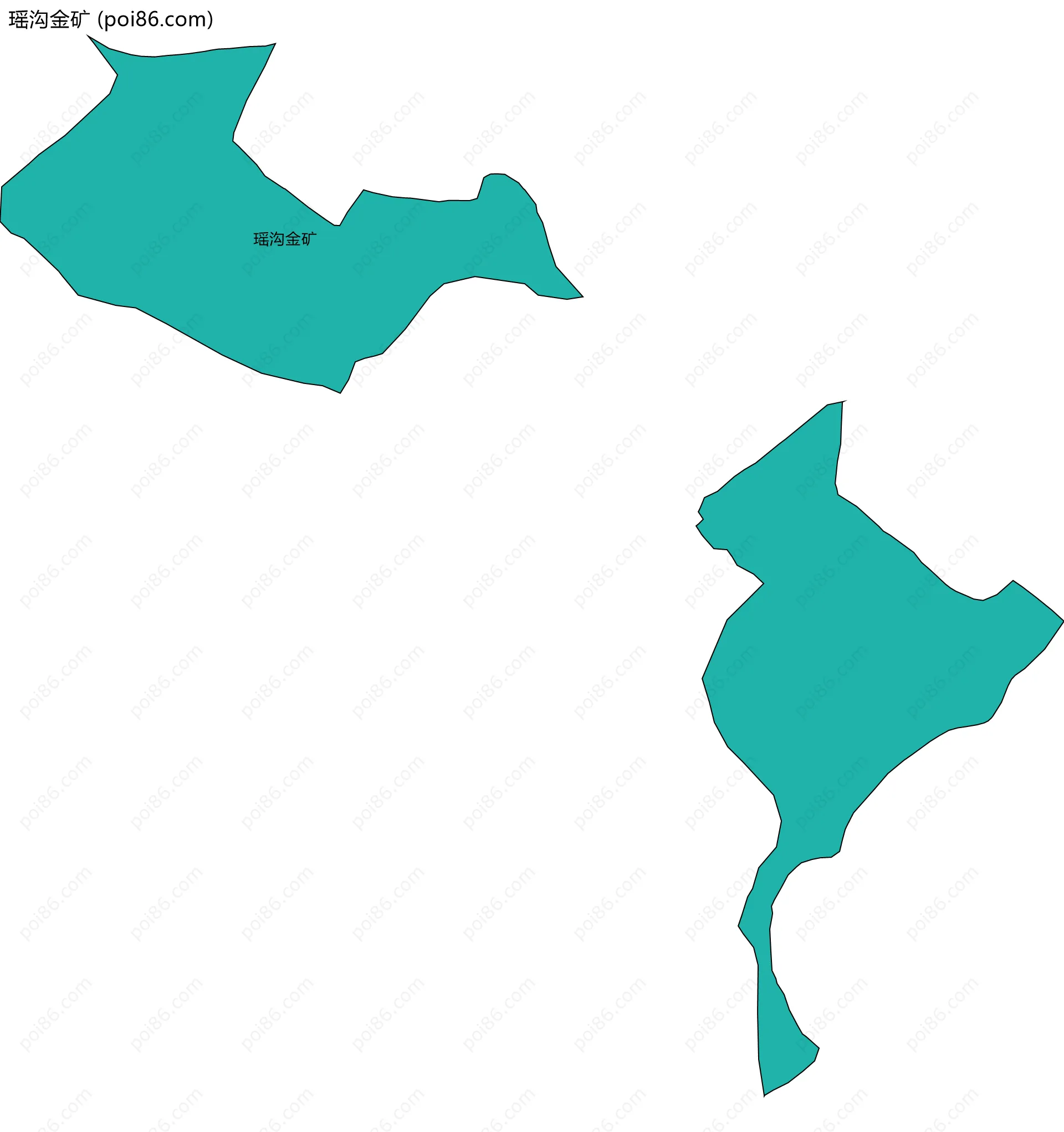 瑶沟金矿边界地图