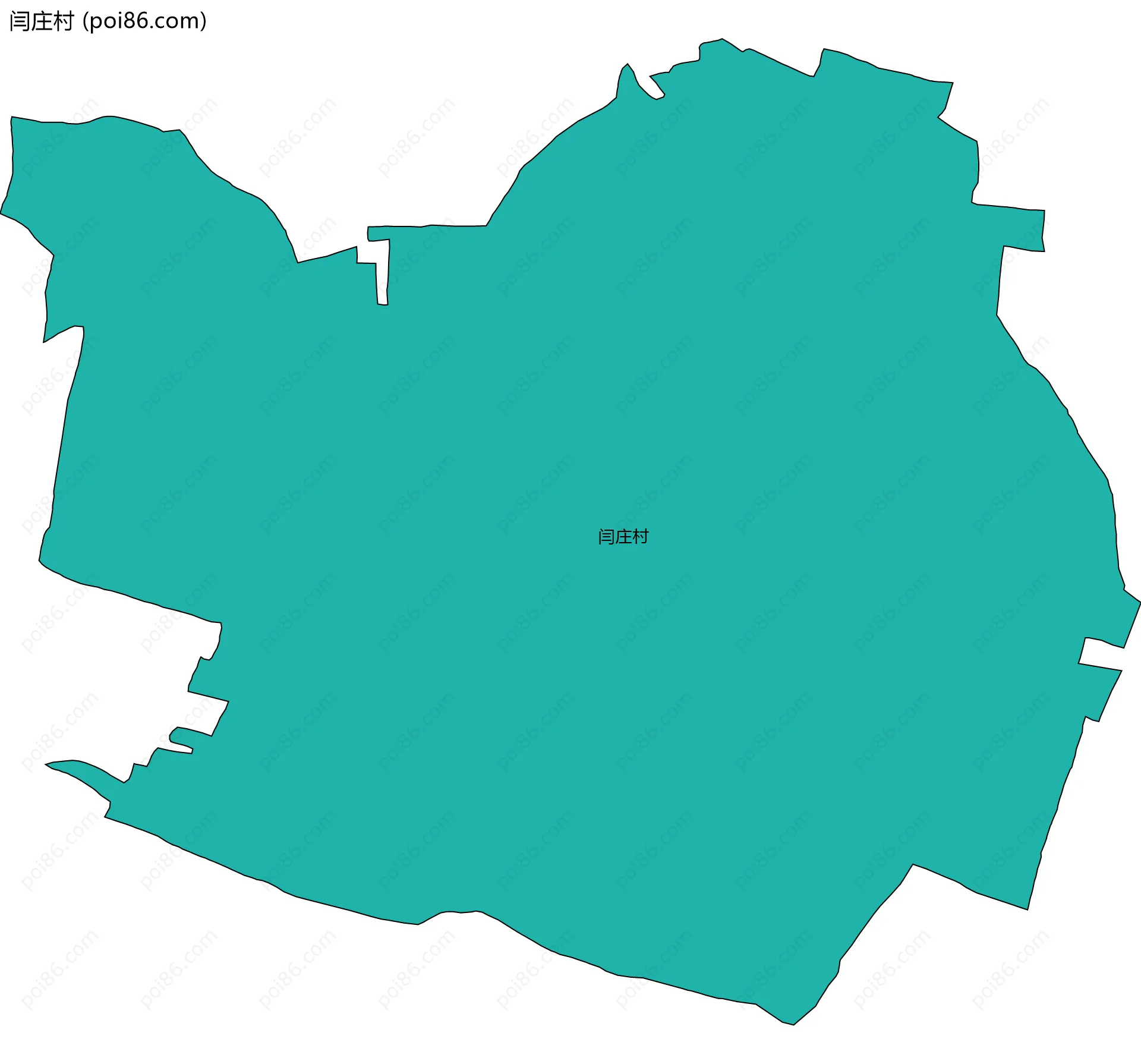 闫庄村边界地图