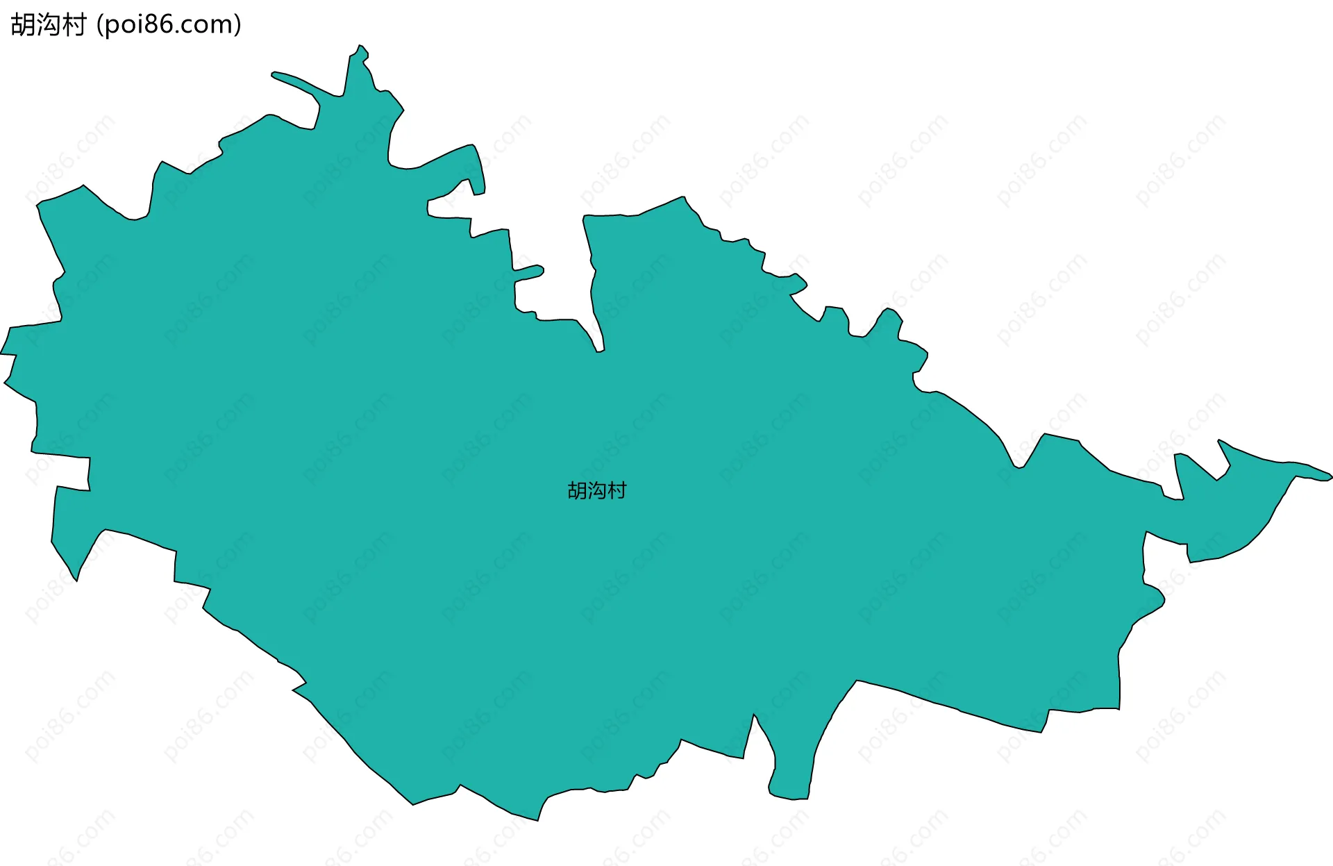 胡沟村边界地图