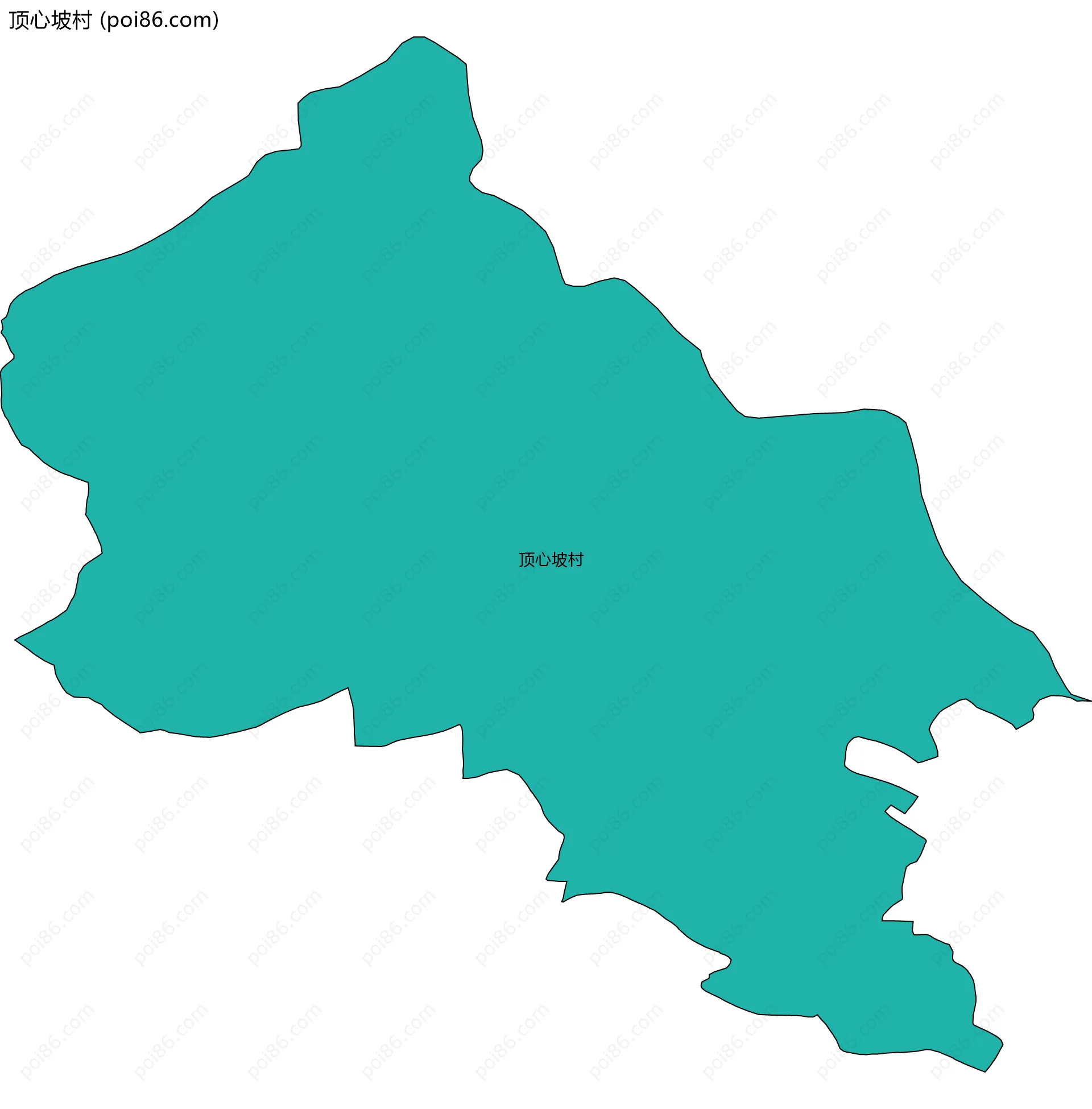 顶心坡村边界地图