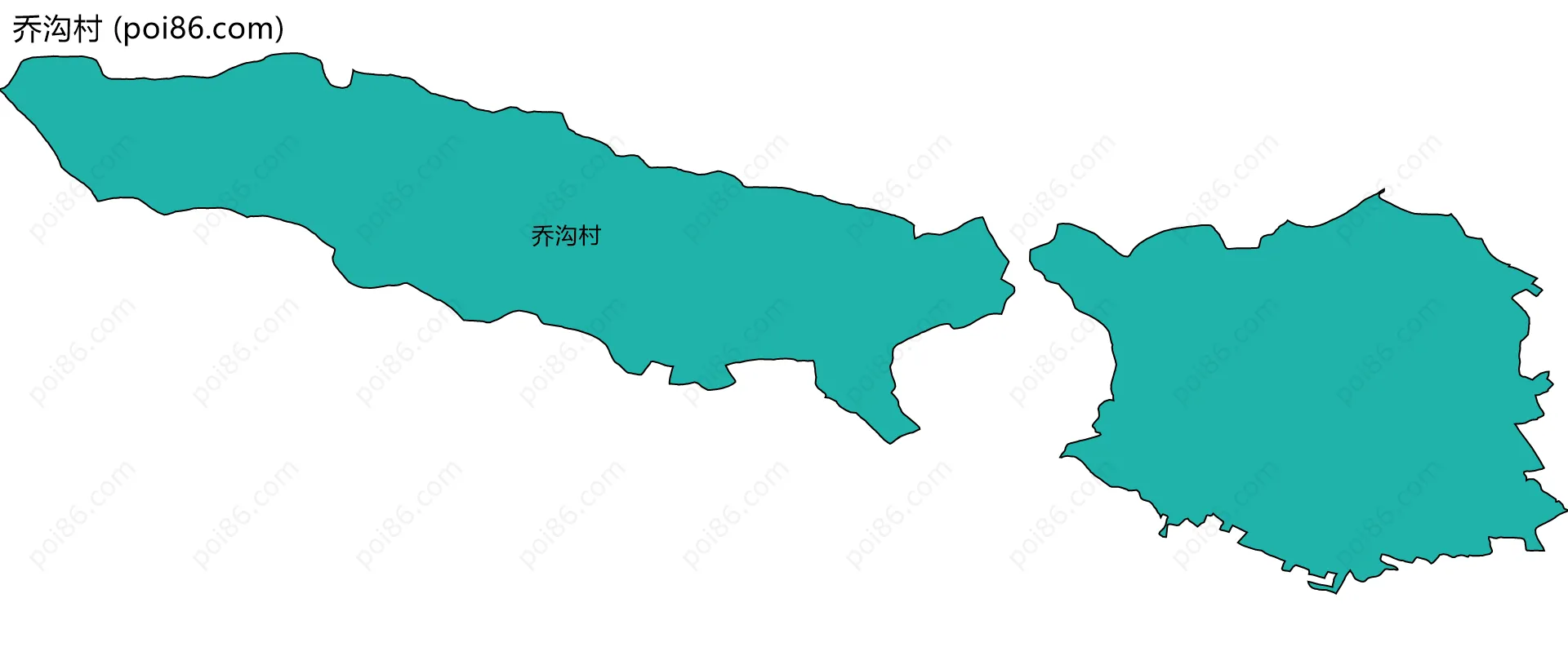 乔沟村边界地图