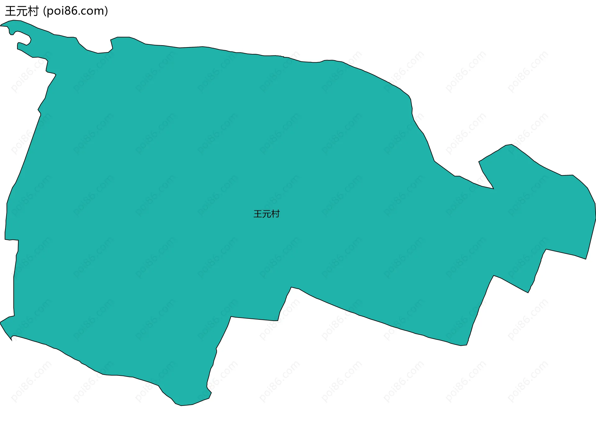 王元村边界地图