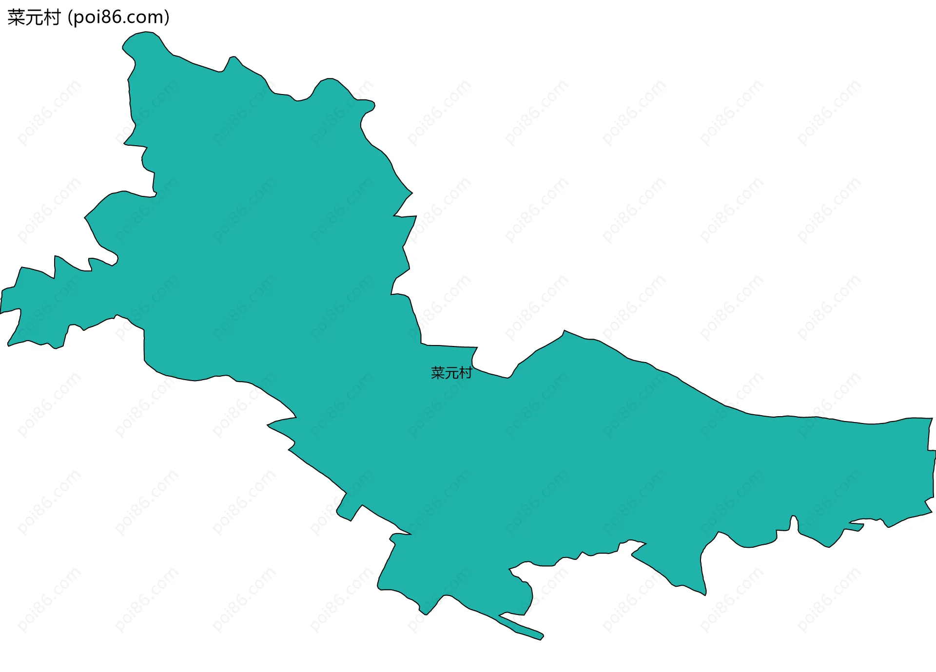 菜元村边界地图