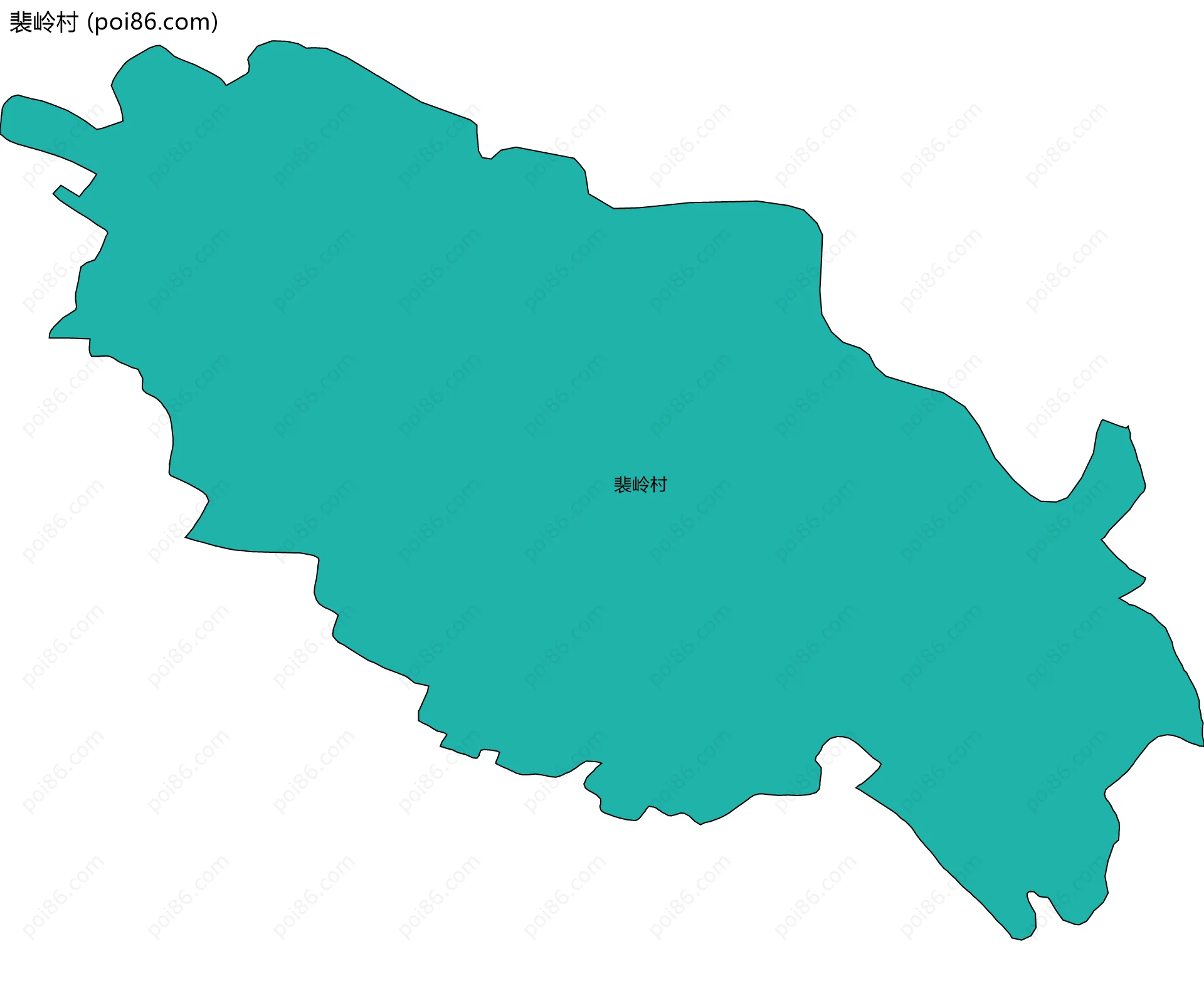 裴岭村边界地图