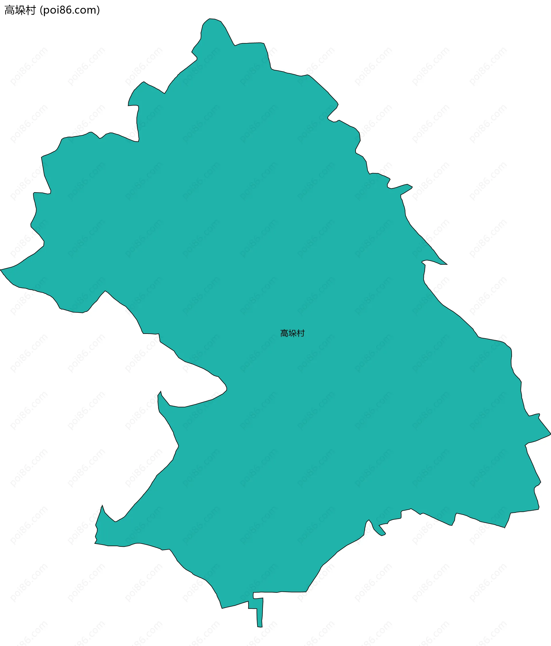 高垛村边界地图