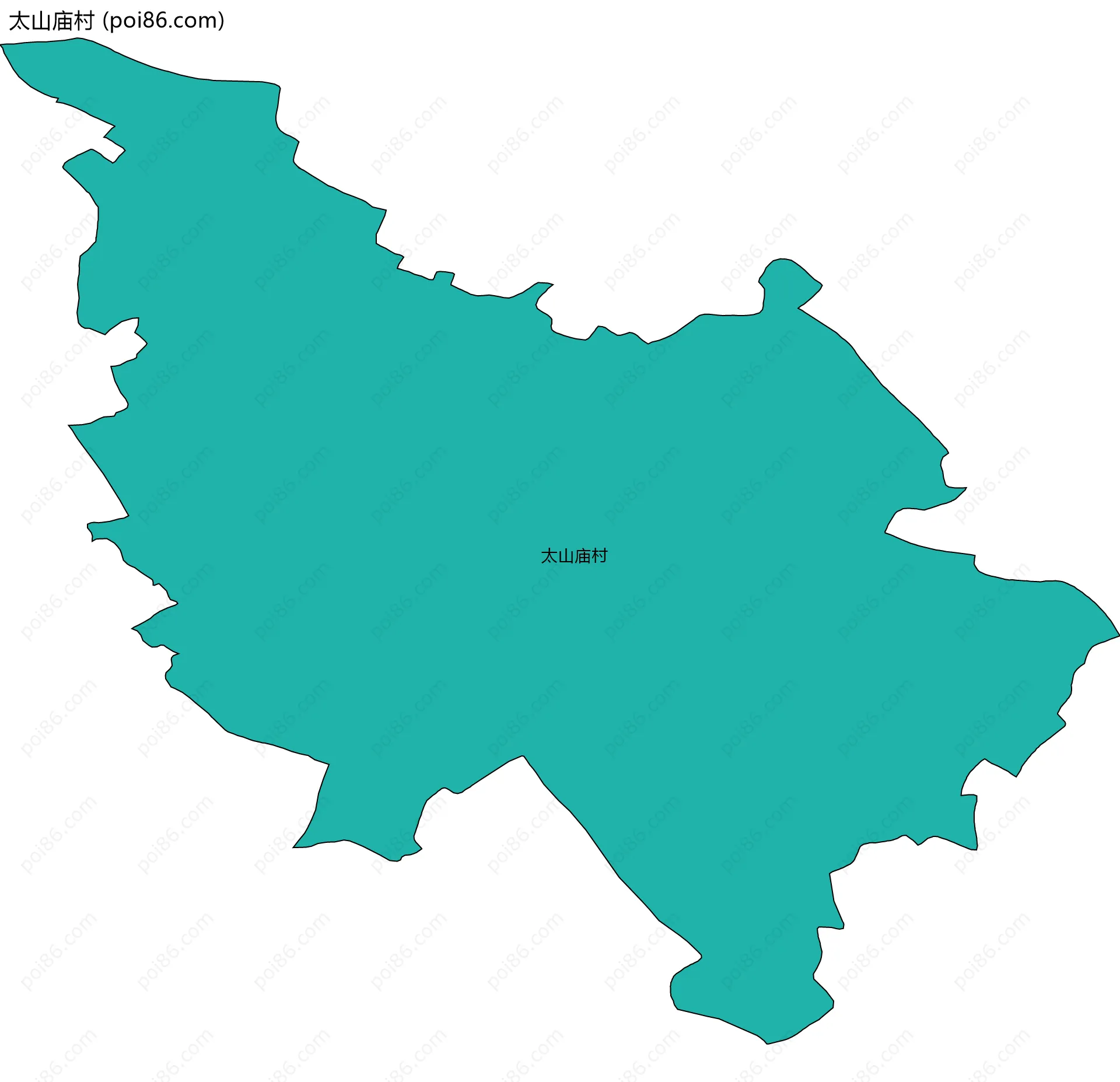 太山庙村边界地图
