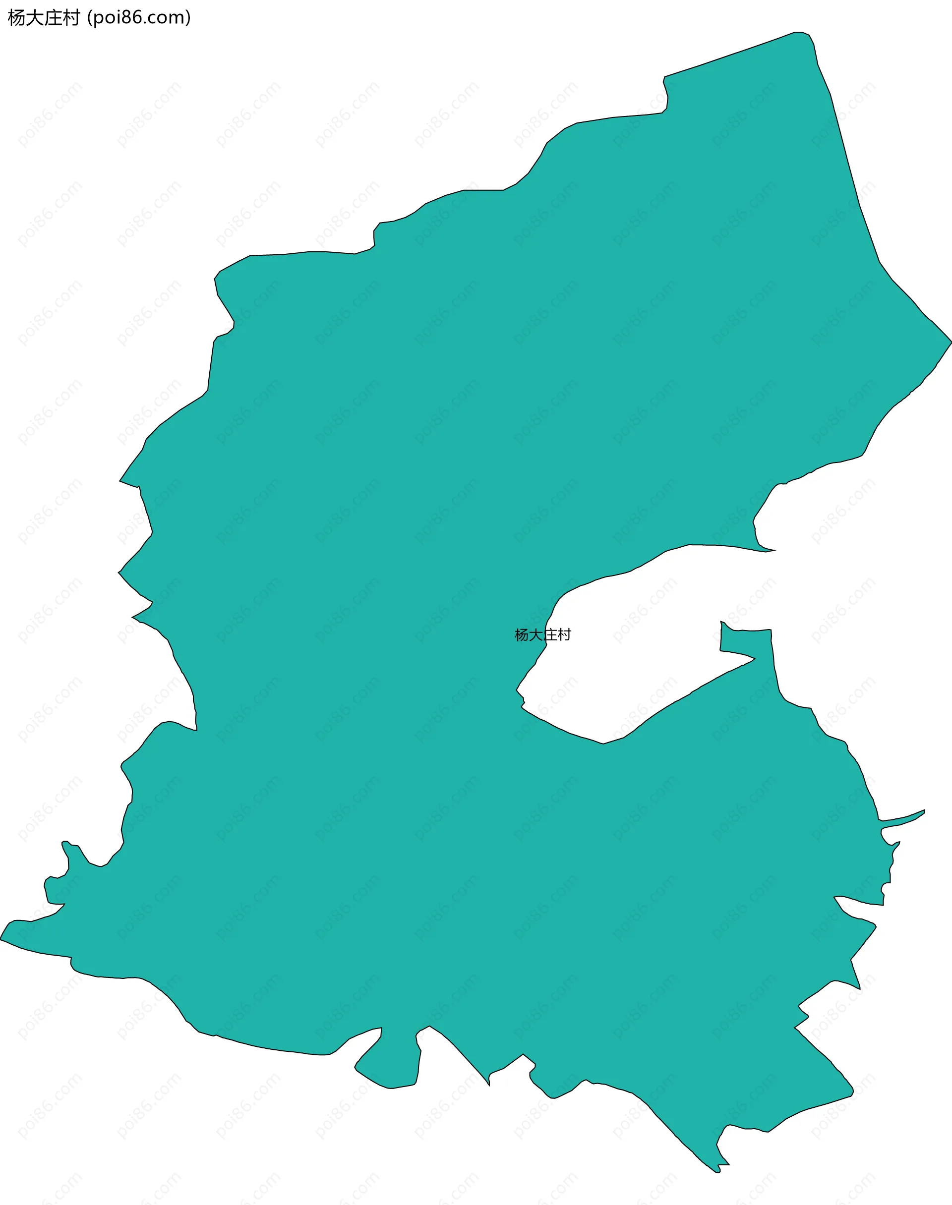 杨大庄村边界地图