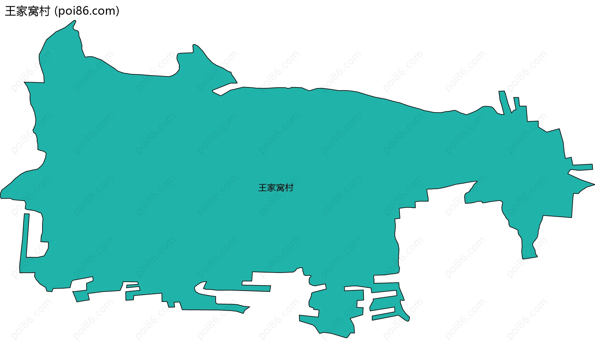 王家窝村边界地图