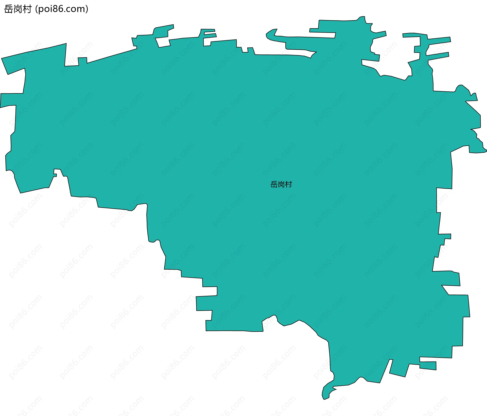 岳岗村边界地图