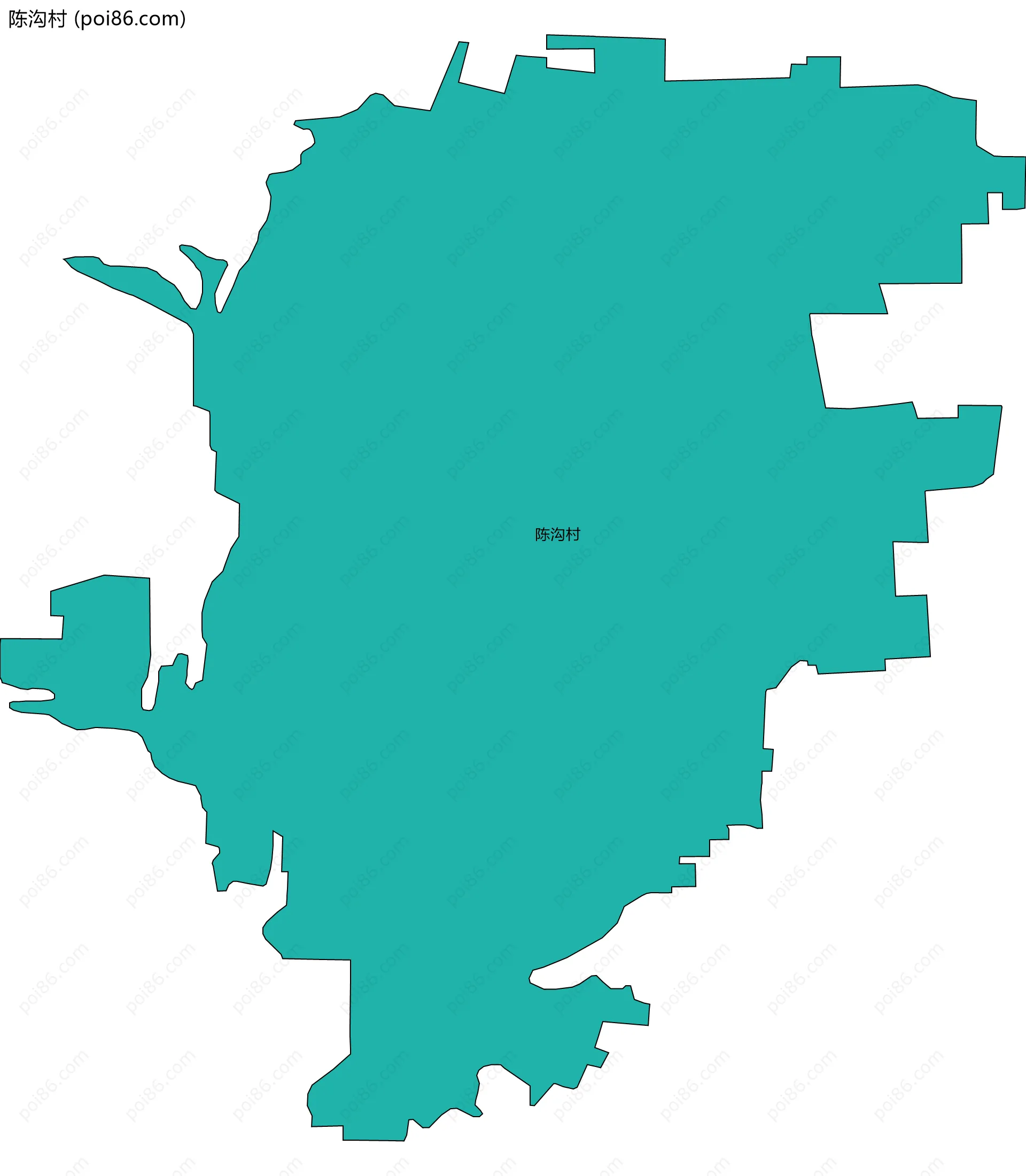 陈沟村边界地图