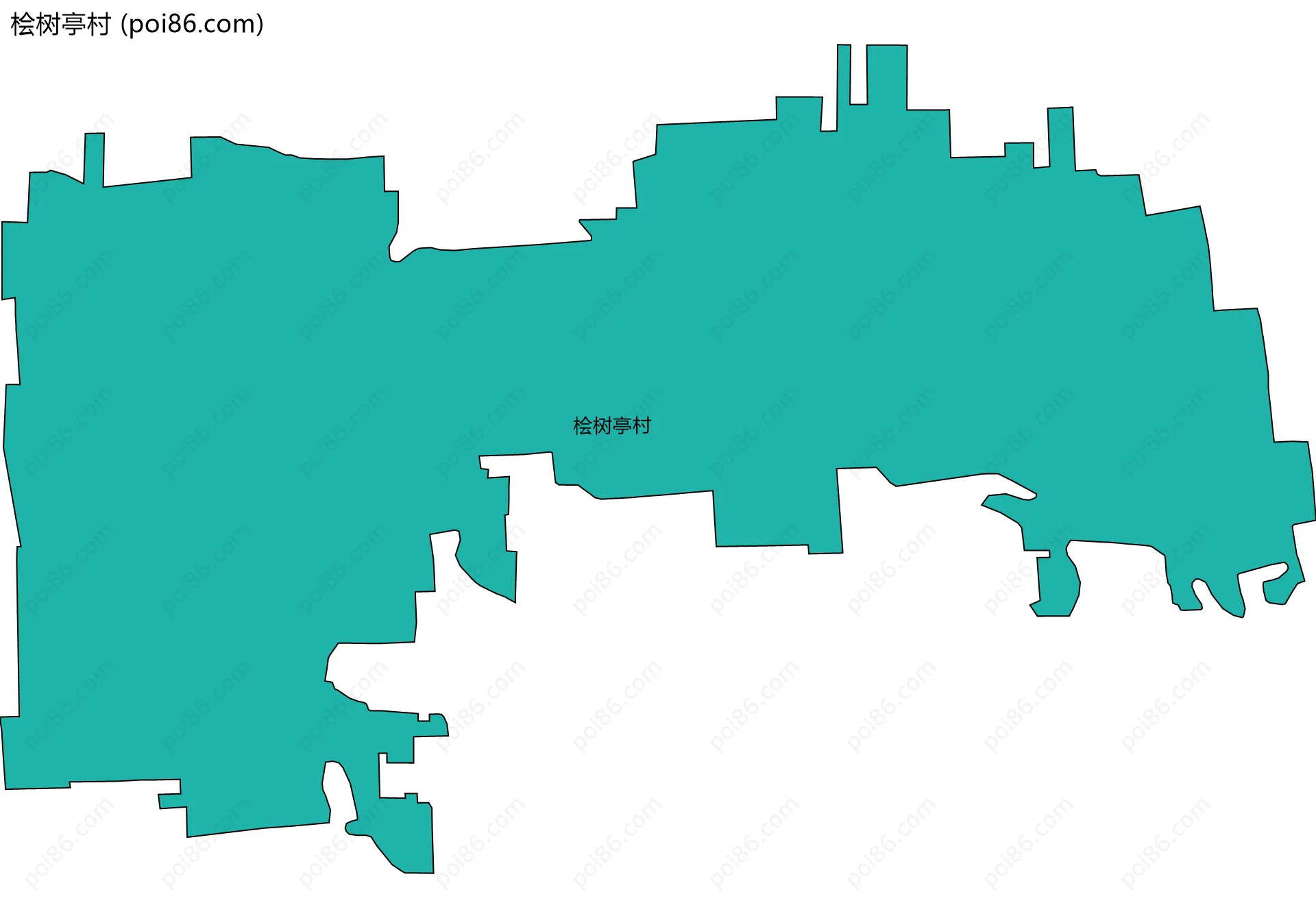 桧树亭村边界地图