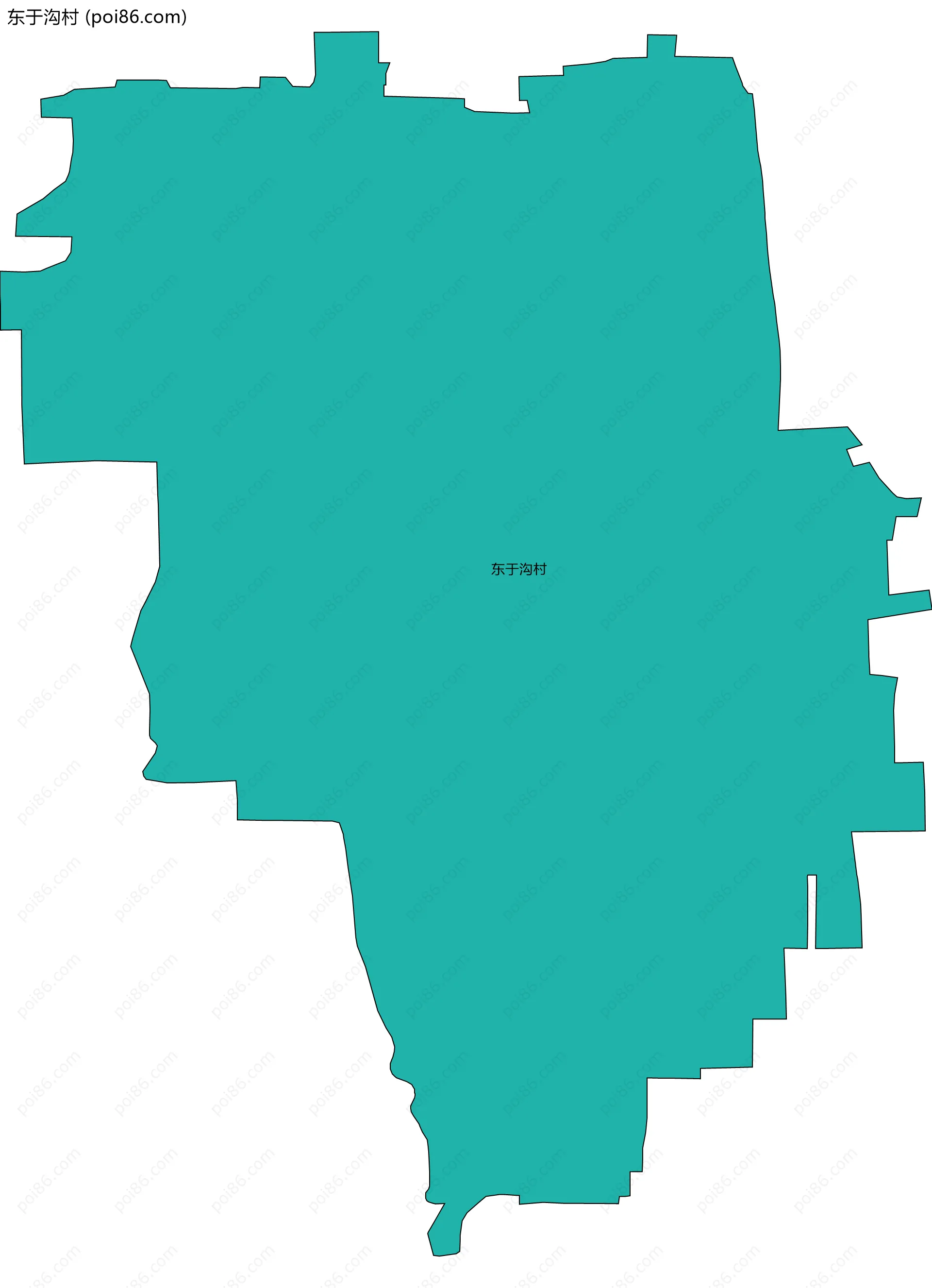 东于沟村边界地图