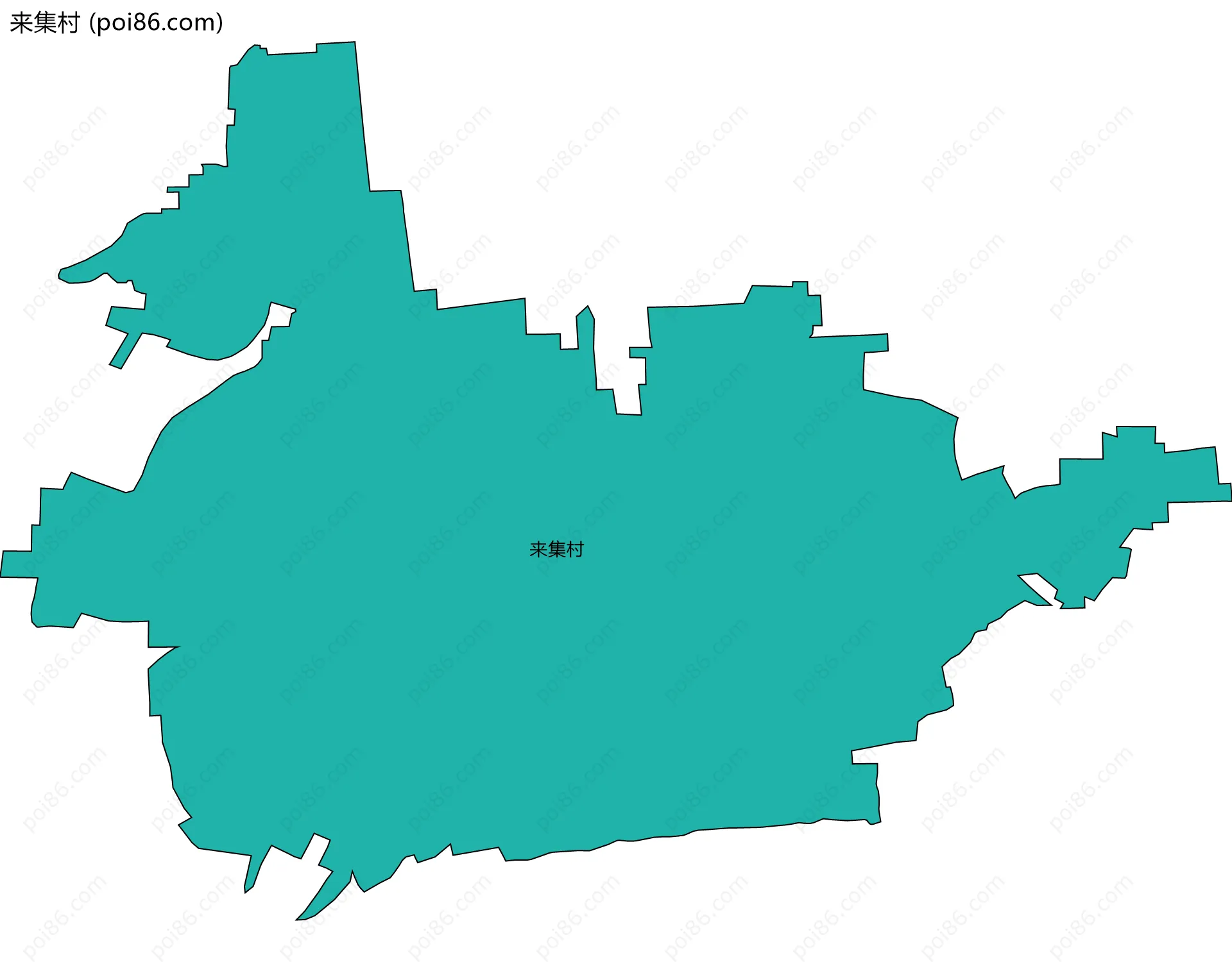 来集村边界地图