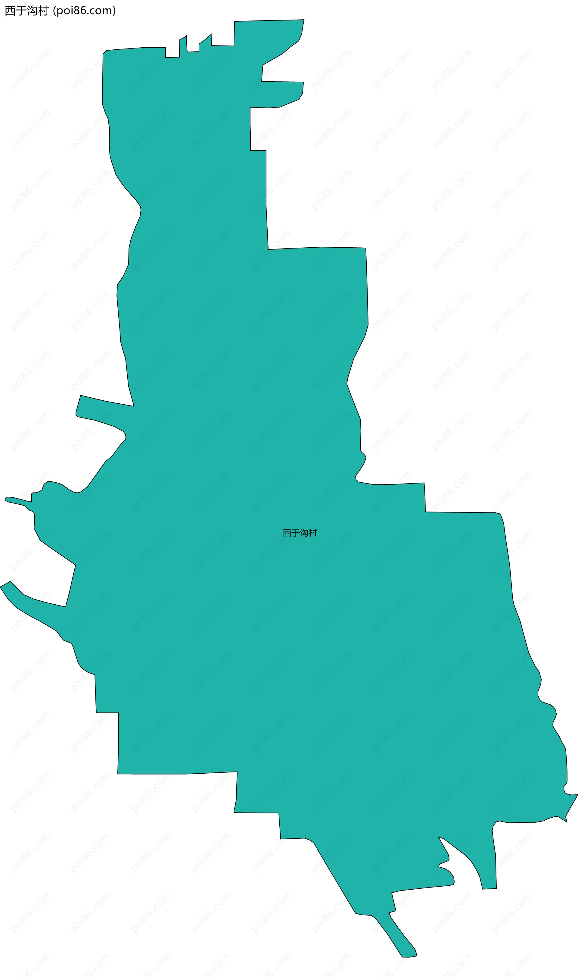 西于沟村边界地图