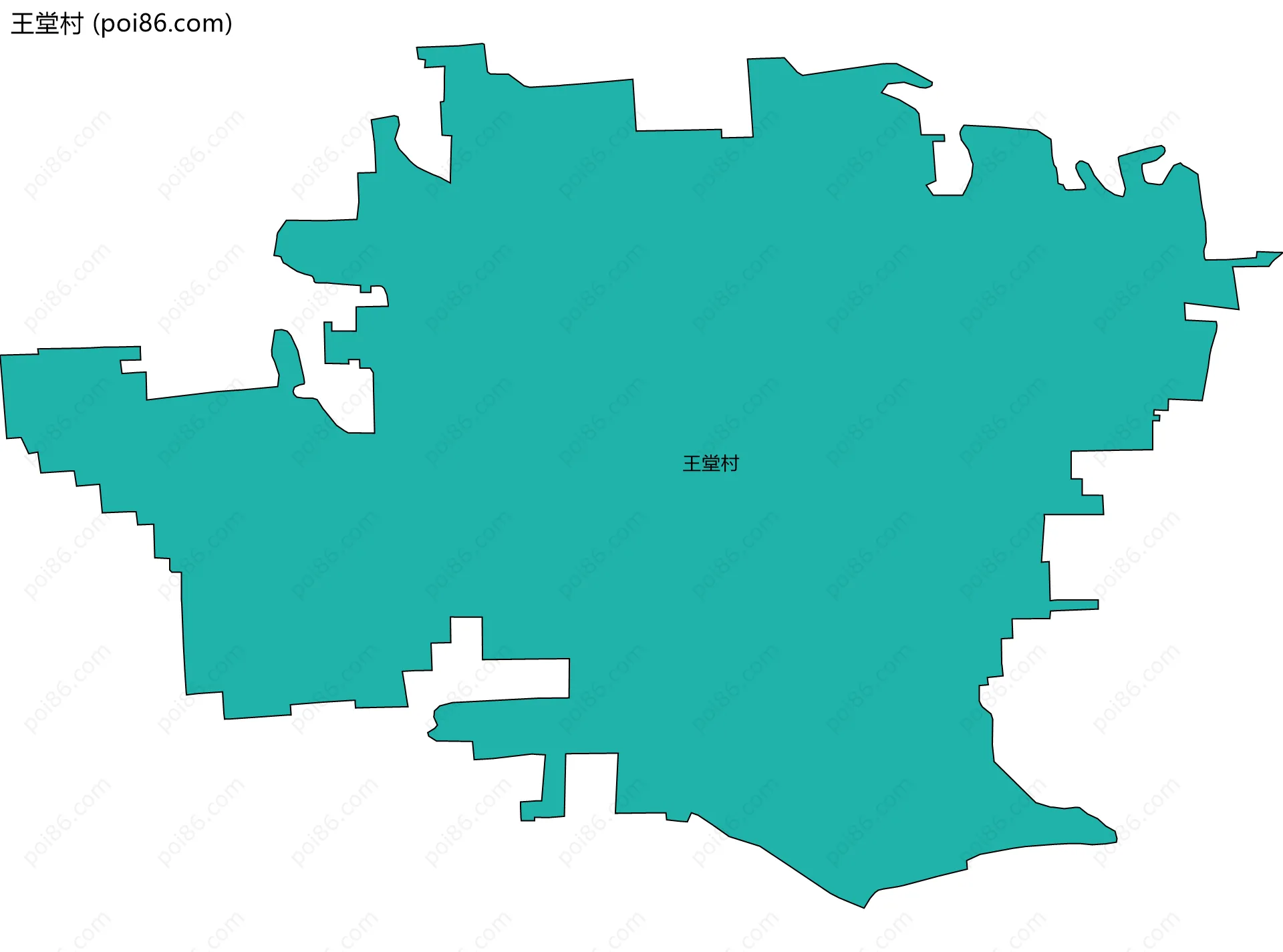 王堂村边界地图
