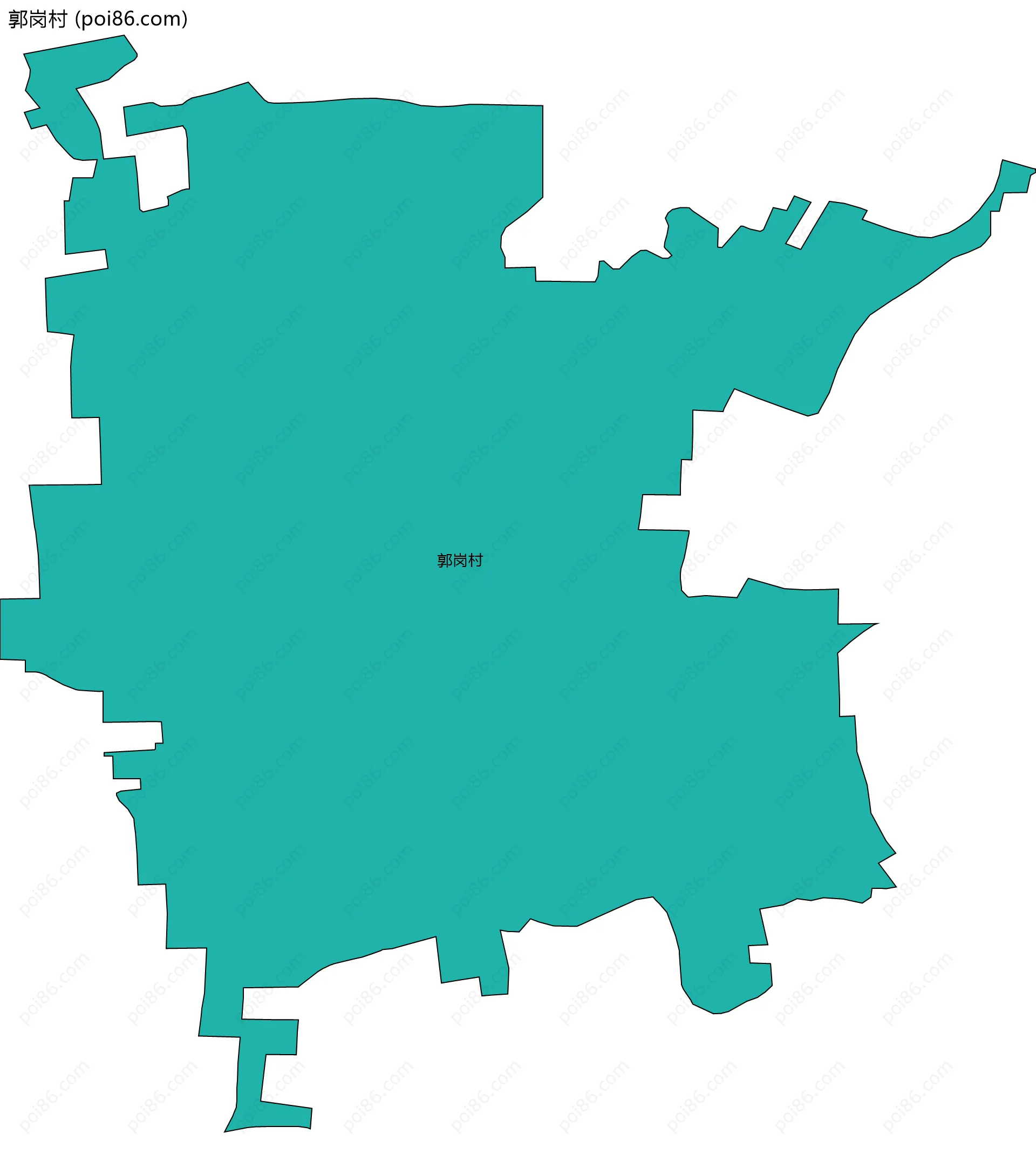 郭岗村边界地图