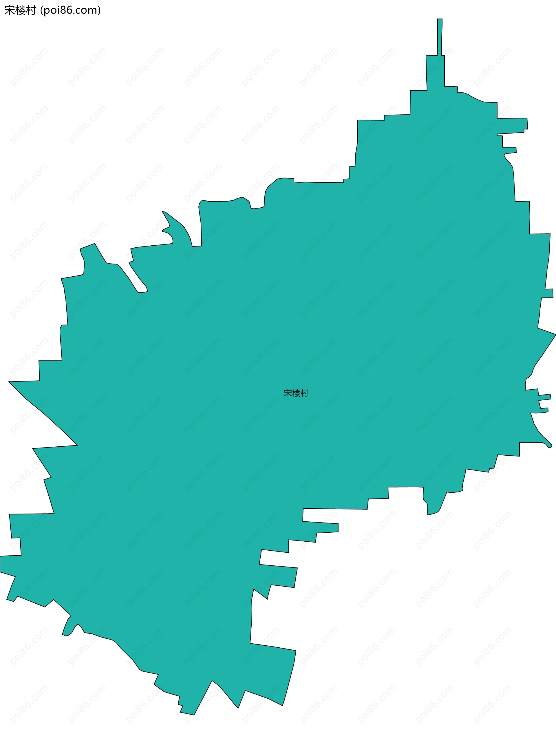 宋楼村边界地图