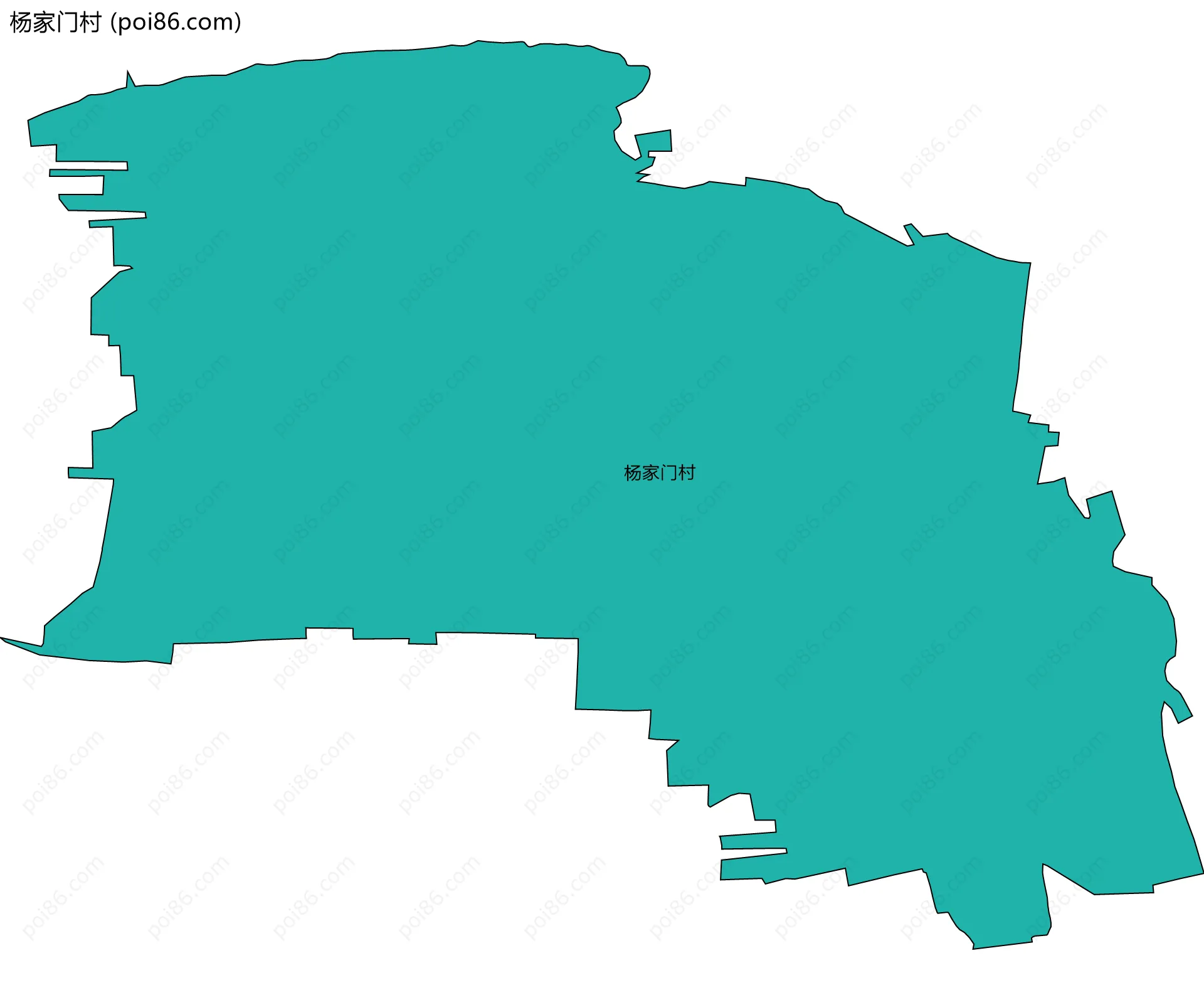 杨家门村边界地图