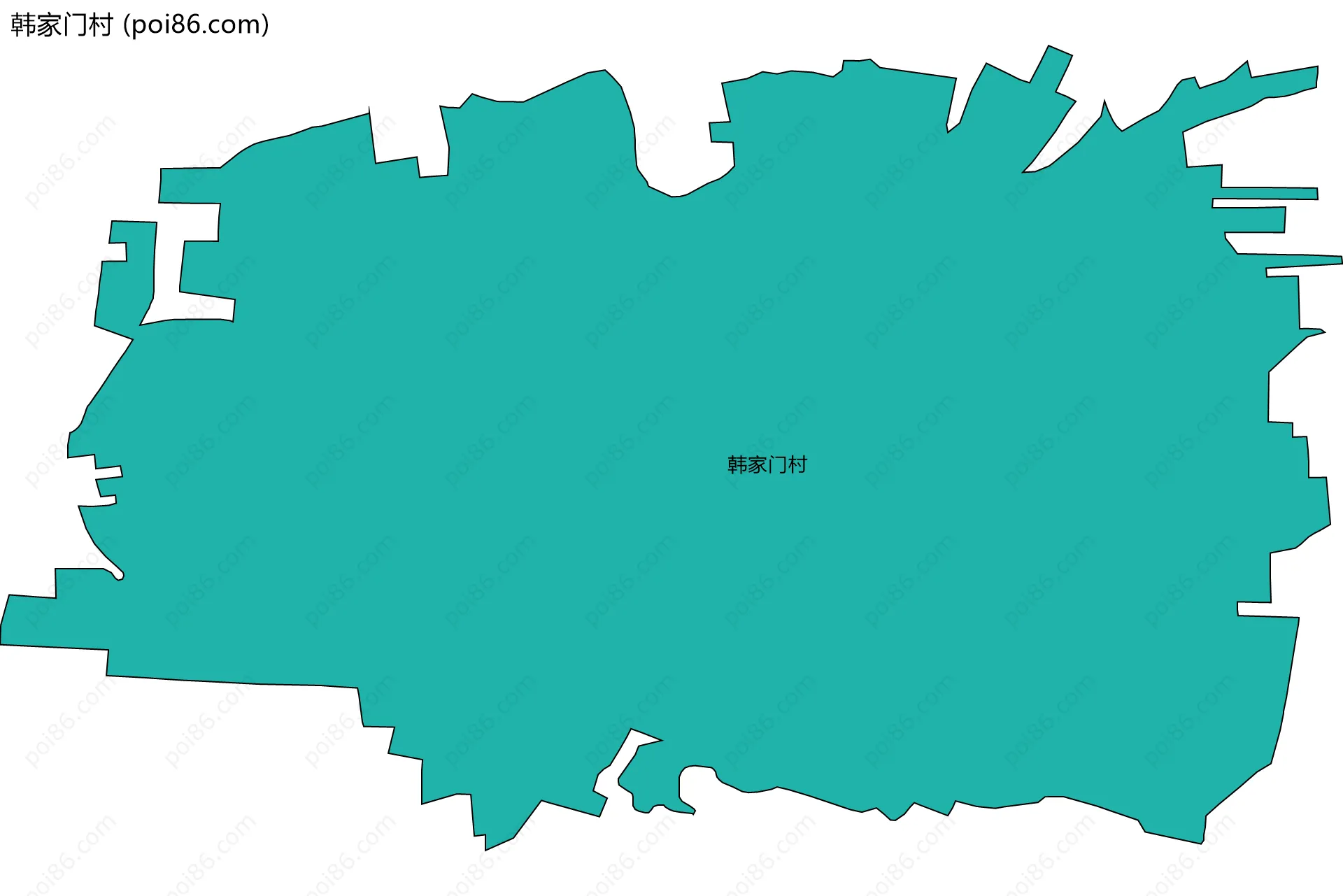 韩家门村边界地图