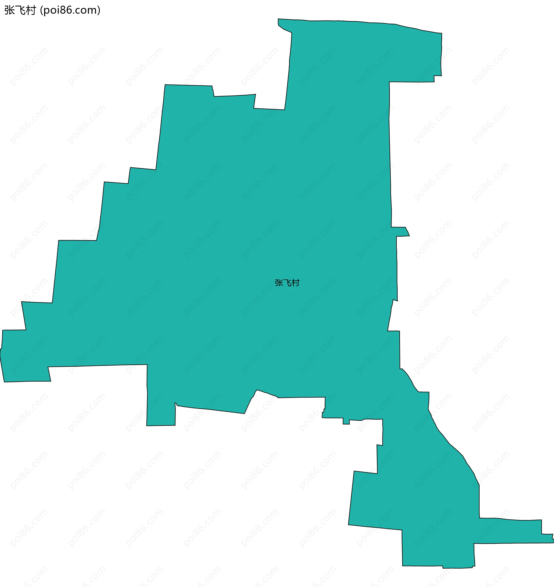 张飞村边界地图