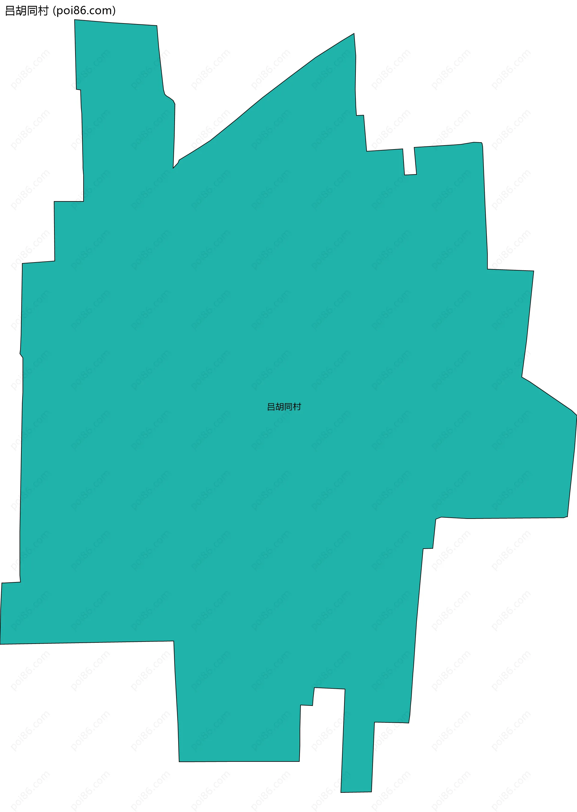 吕胡同村边界地图