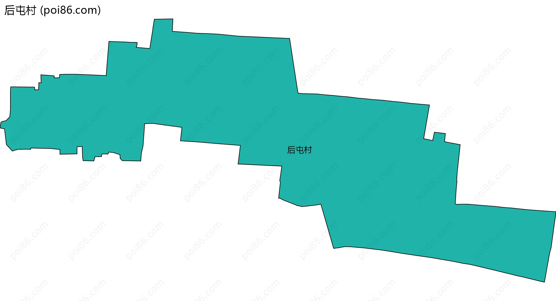 后屯村边界地图