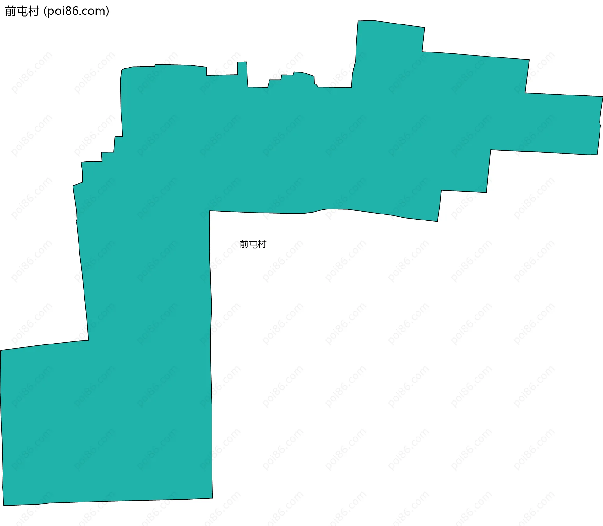 前屯村边界地图