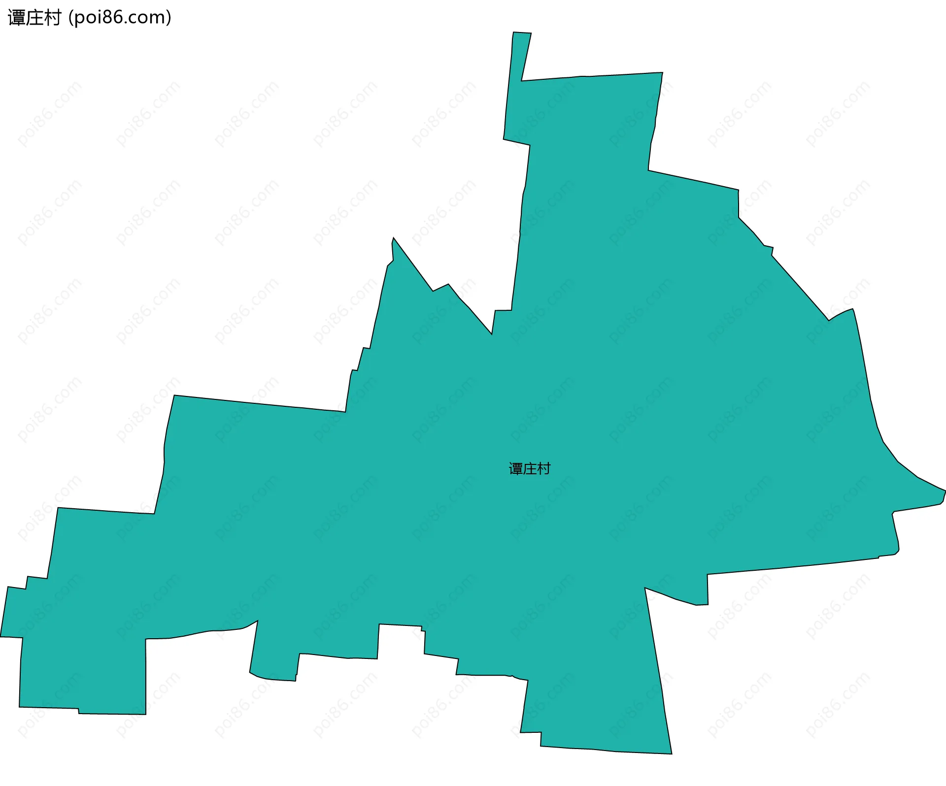 谭庄村边界地图