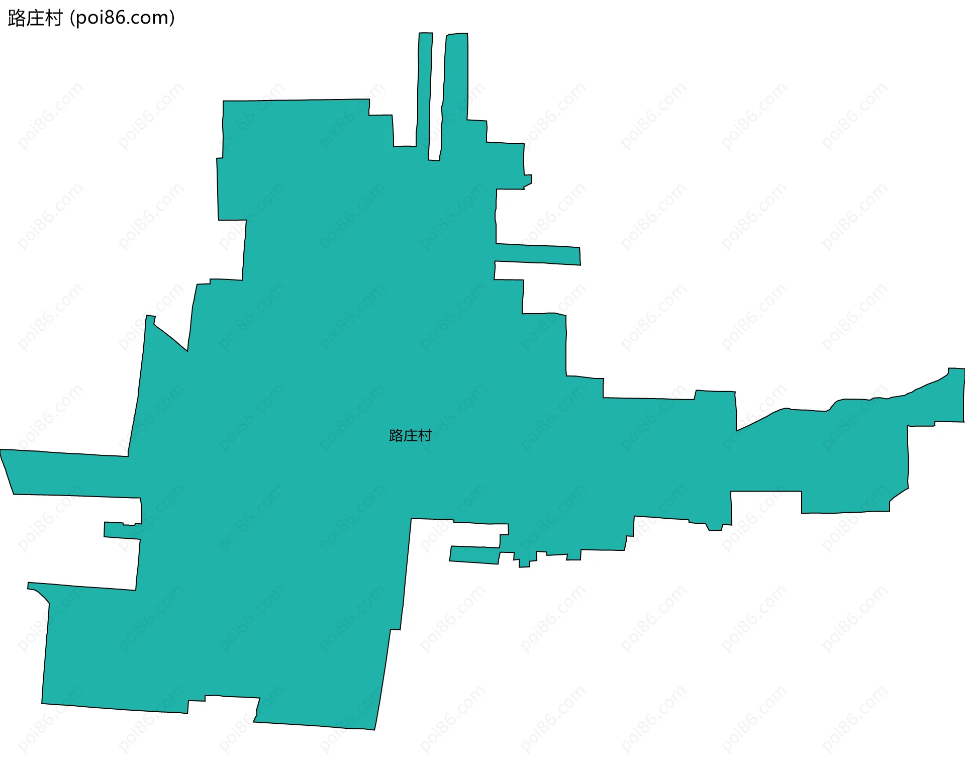 路庄村边界地图
