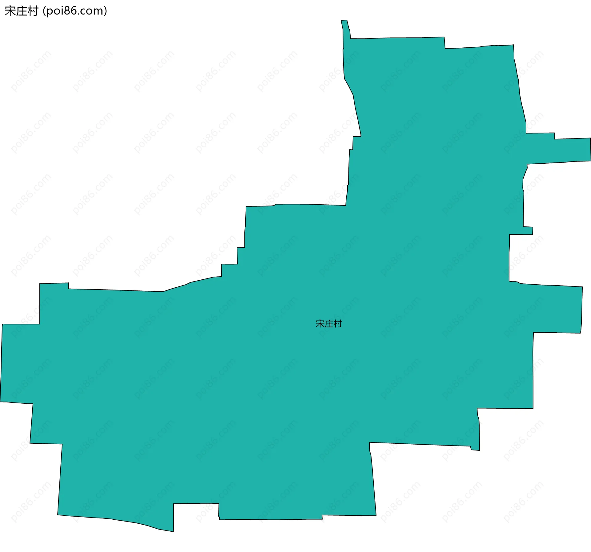 宋庄村边界地图