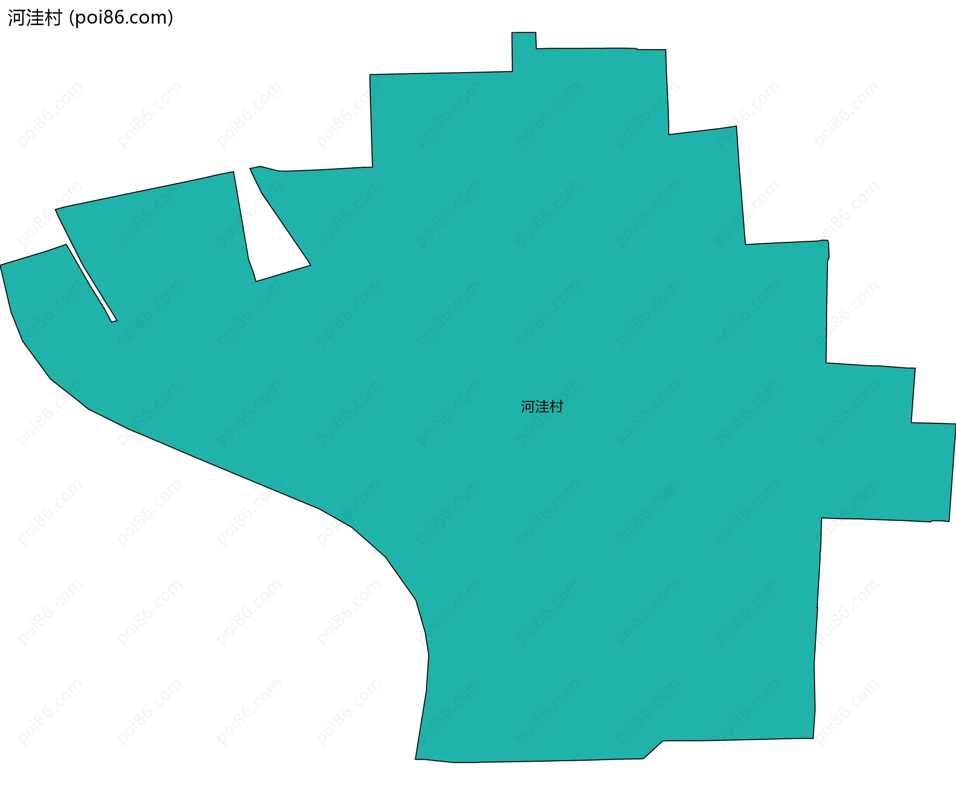 河洼村边界地图