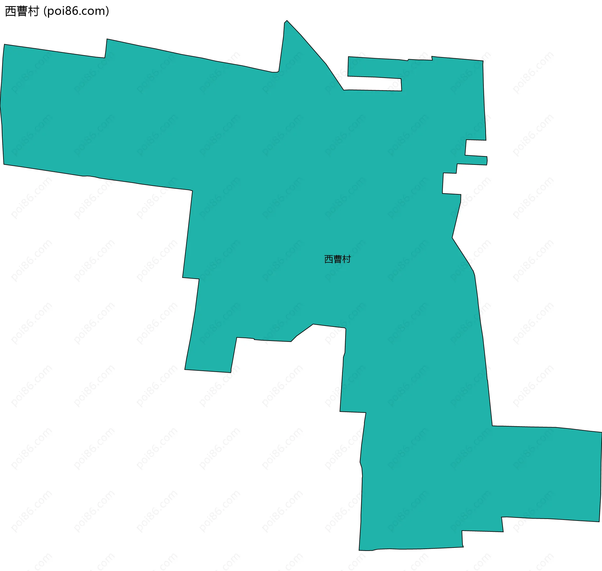 西曹村边界地图
