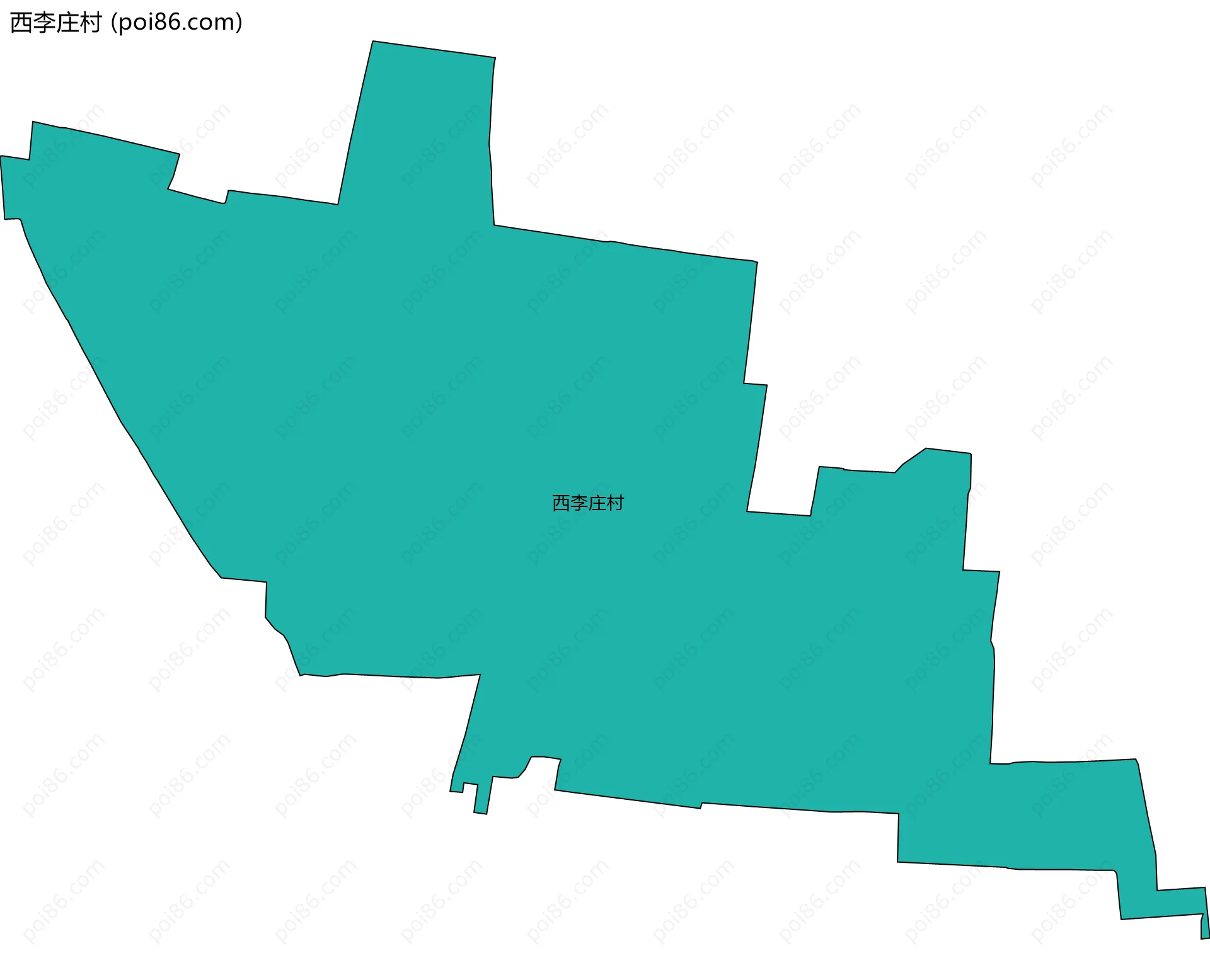 西李庄村边界地图