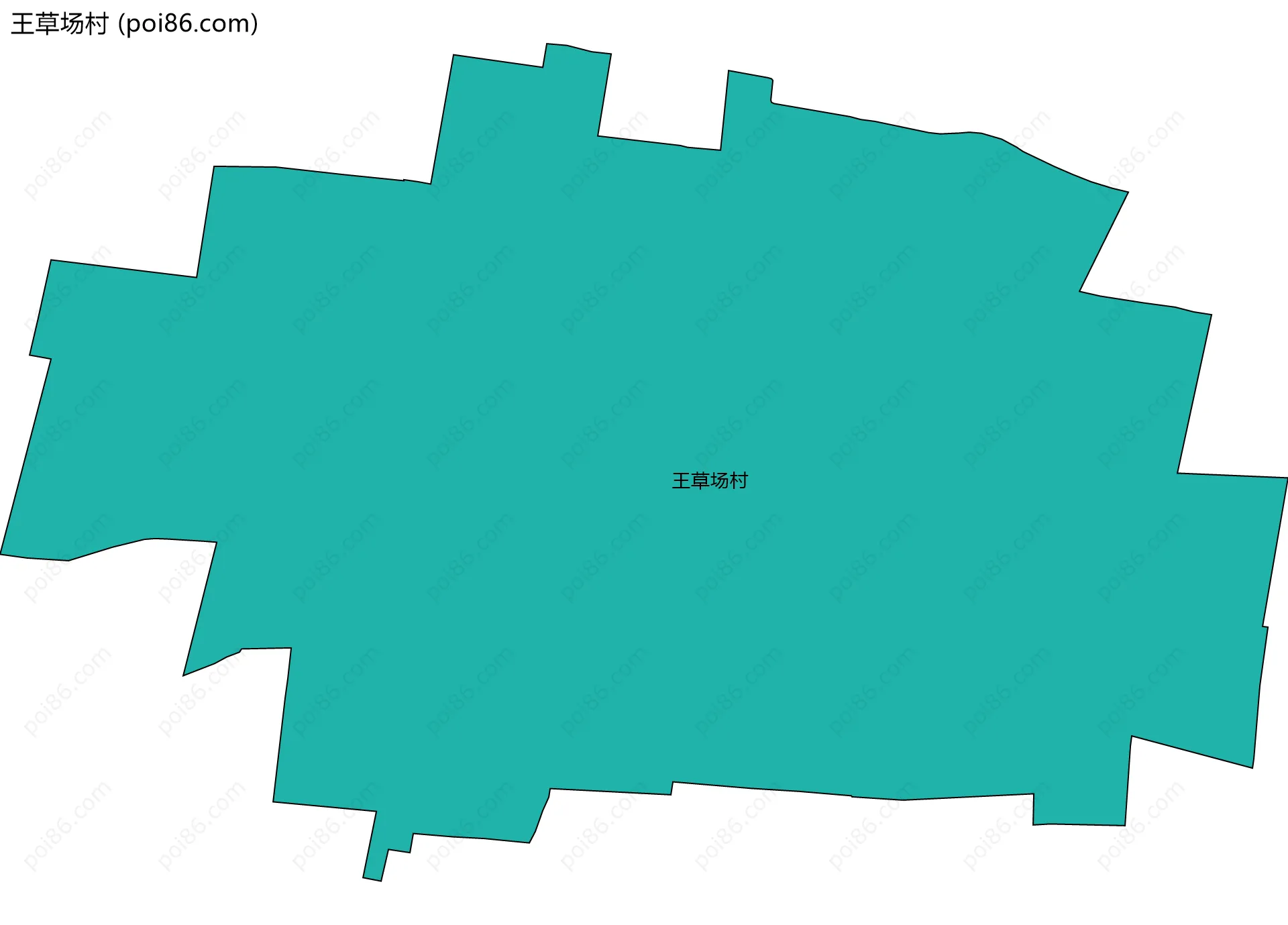 王草场村边界地图
