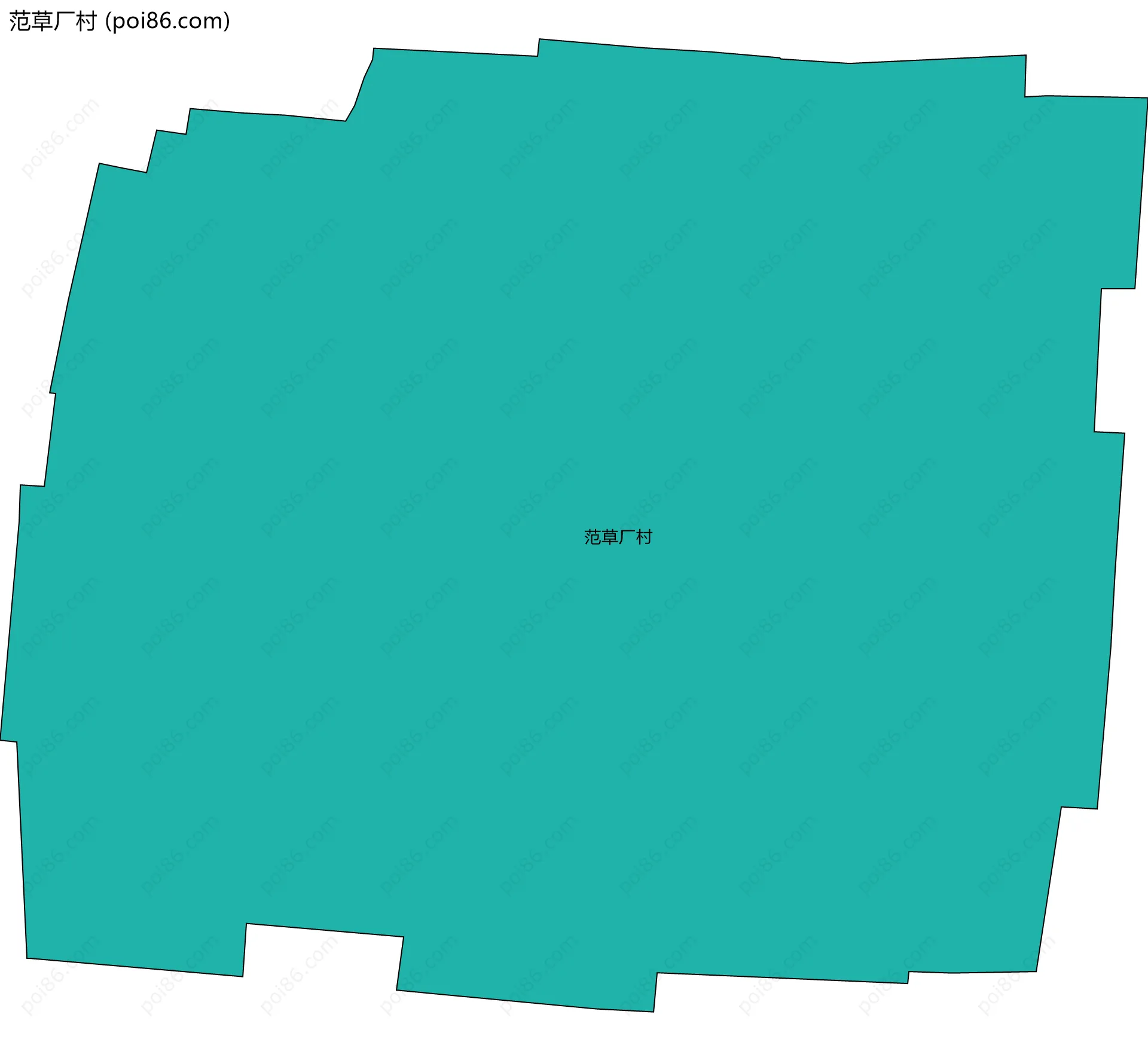 范草厂村边界地图